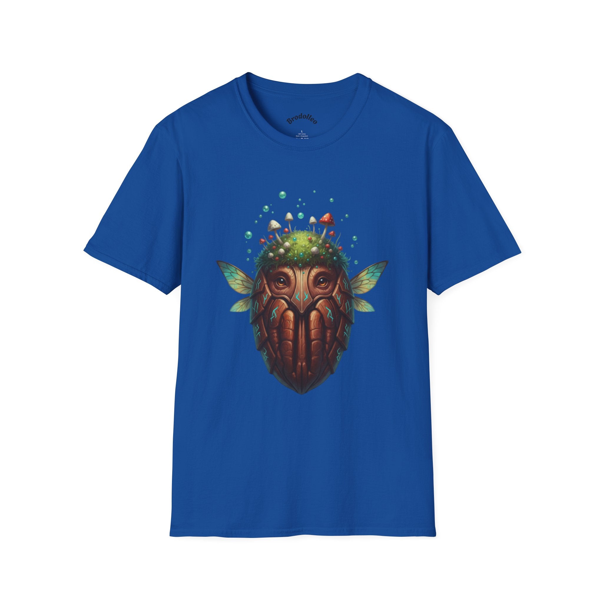 Fantasy Forest Mask T-Shirt — Woodland Creature Tee with Mushroom Crown