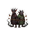Goblin Twins Fantasy Sticker — Dark Cute RPG Character Kiss-Cut Decal