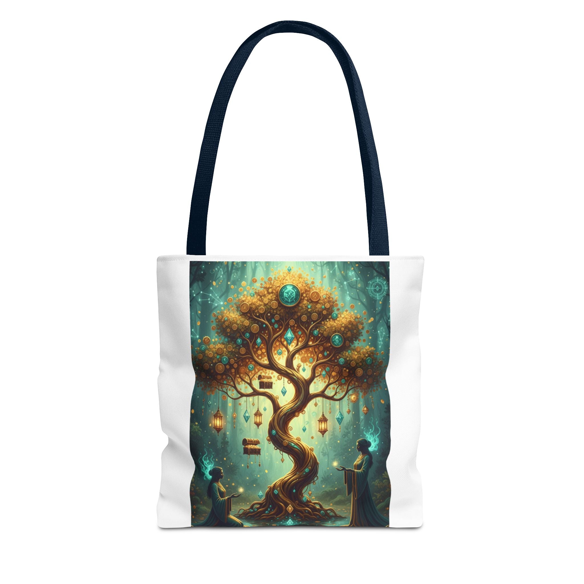 Enchanted Tree Tote Bag — Magical Night Forest Art AOP
