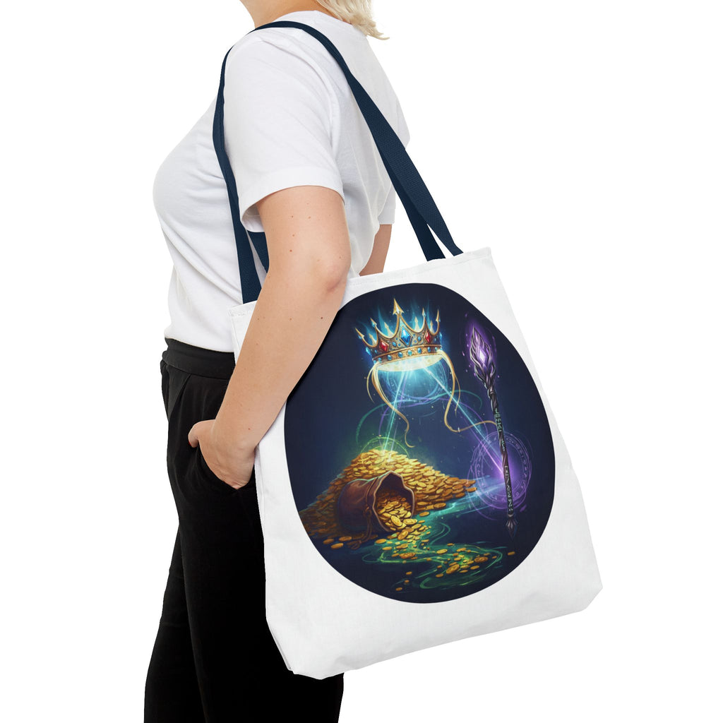 Mystic Crown & Treasure Tote Bag — Fantasy Magic Art Tote