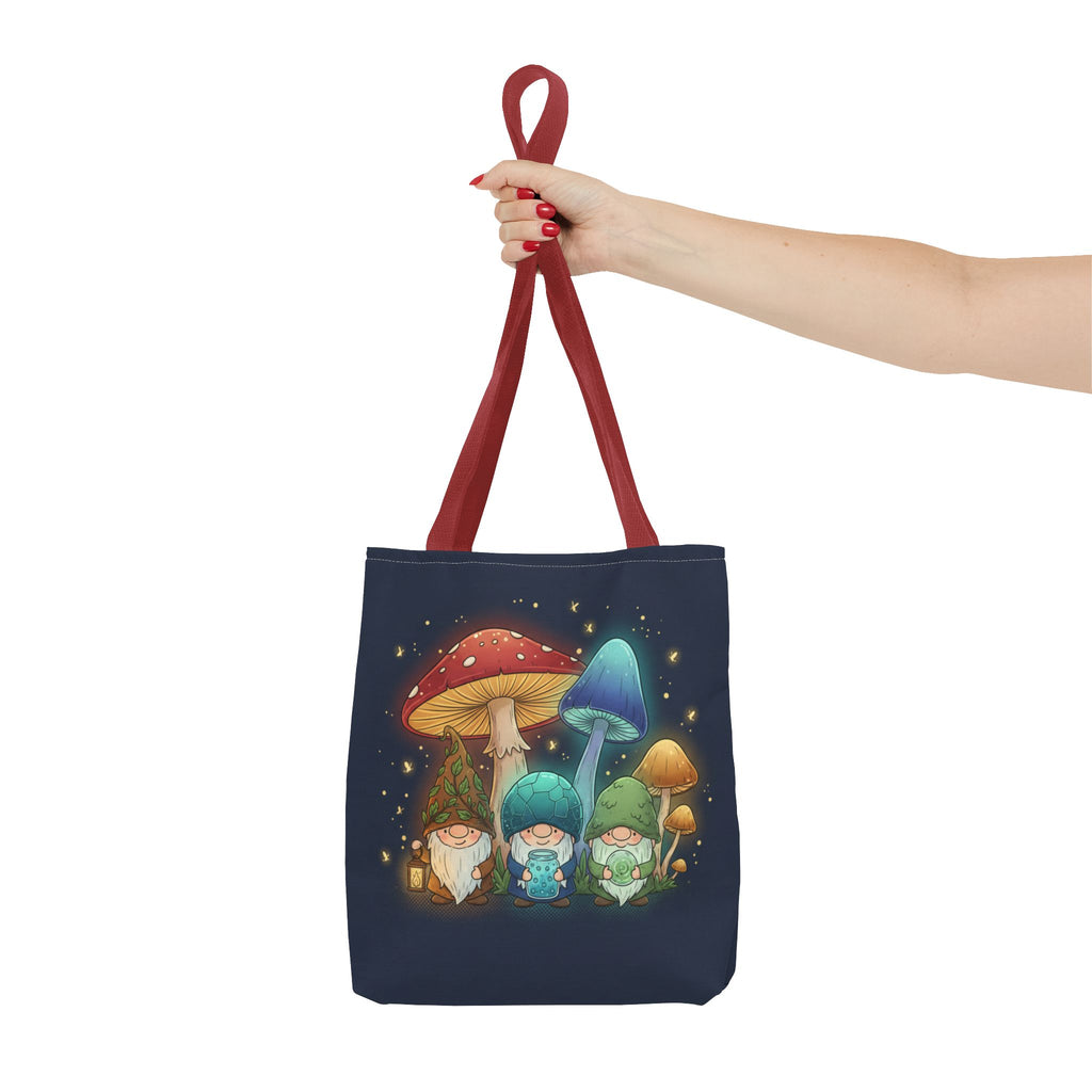 Mushroom Gnome Tote Bag — Whimsical Forest Fairycore AOP Tote