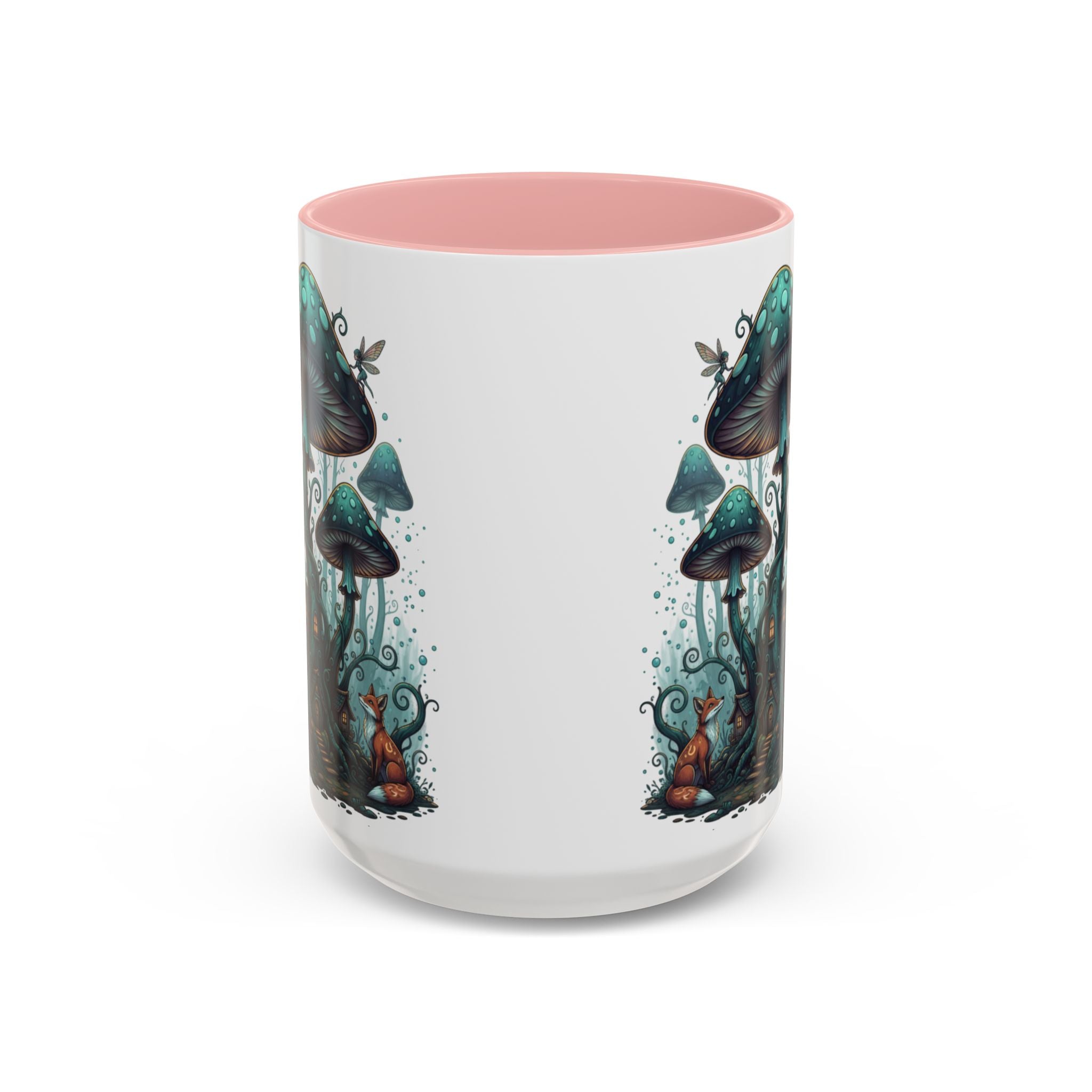 Enchanted Mushroom Cottage Coffee Mug — Fantasy Forest Accent Mug
