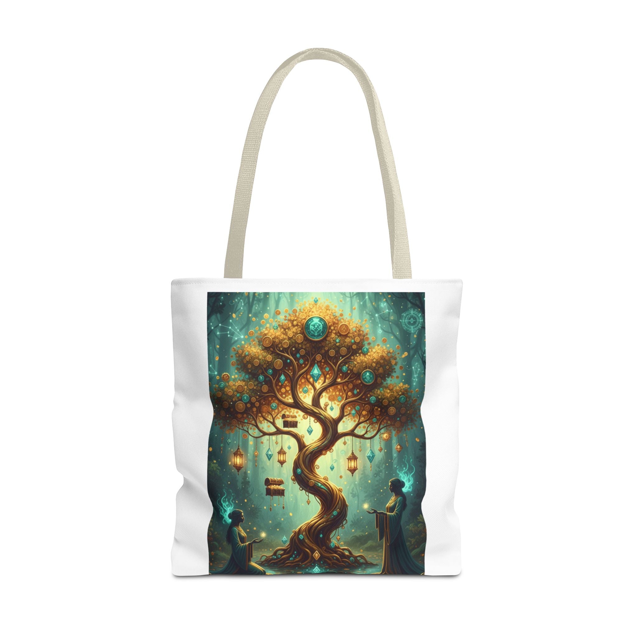 Enchanted Tree Tote Bag — Magical Night Forest Art AOP