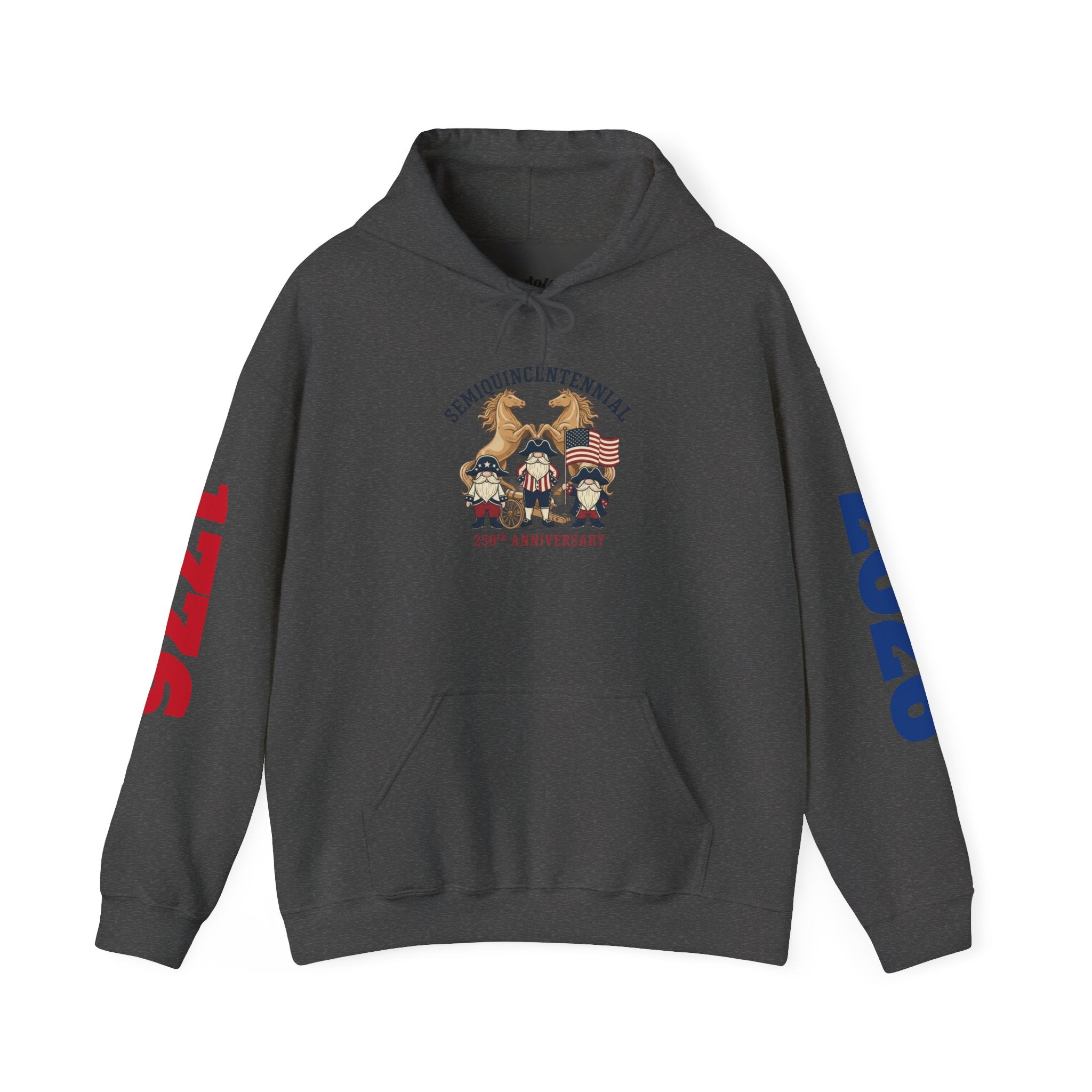 Centennial Gnome Hoodie — 1776 & 2026 Patriotic Anniversary Sweatshirt
