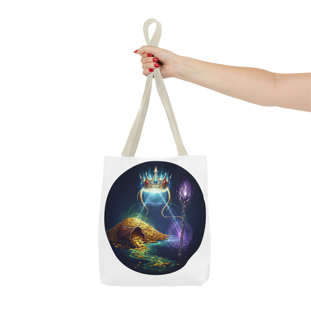 Mystic Crown & Treasure Tote Bag — Fantasy Magic Art Tote