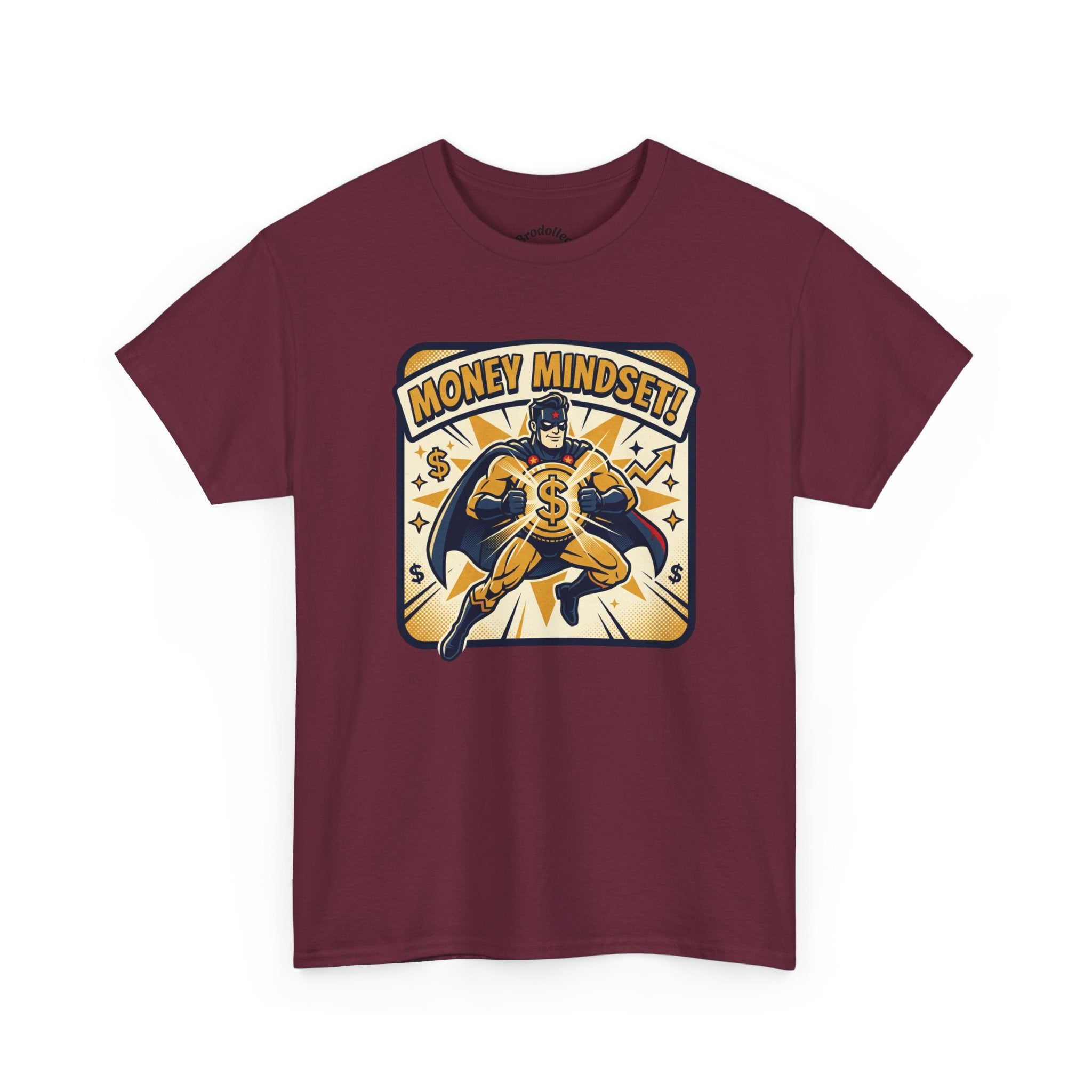 Money Mindset Tee — Retro Superhero Cash Graphic T-Shirt