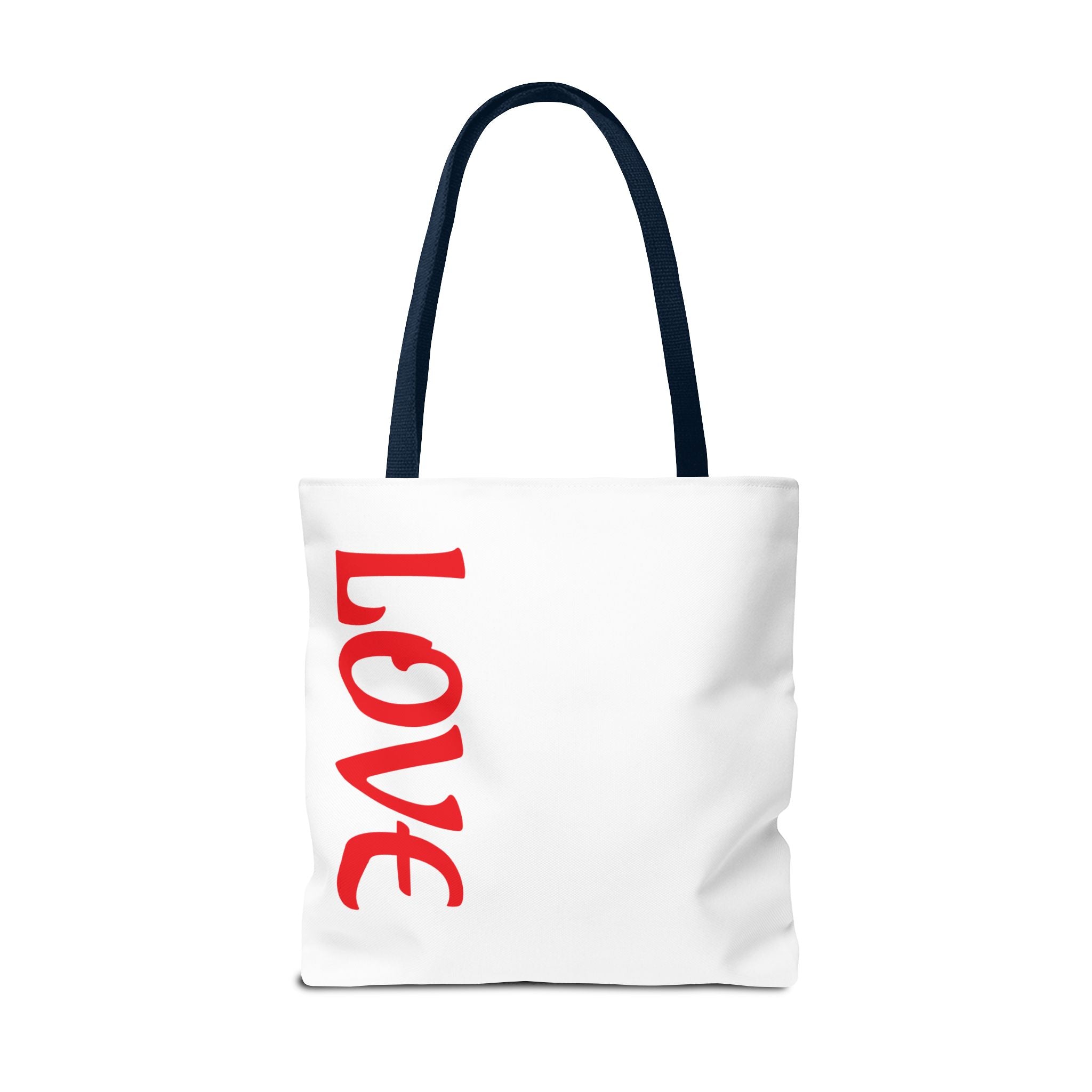 LOVE Vertical Red Tote Bag – Romantic Valentine’s Day Canvas Tote