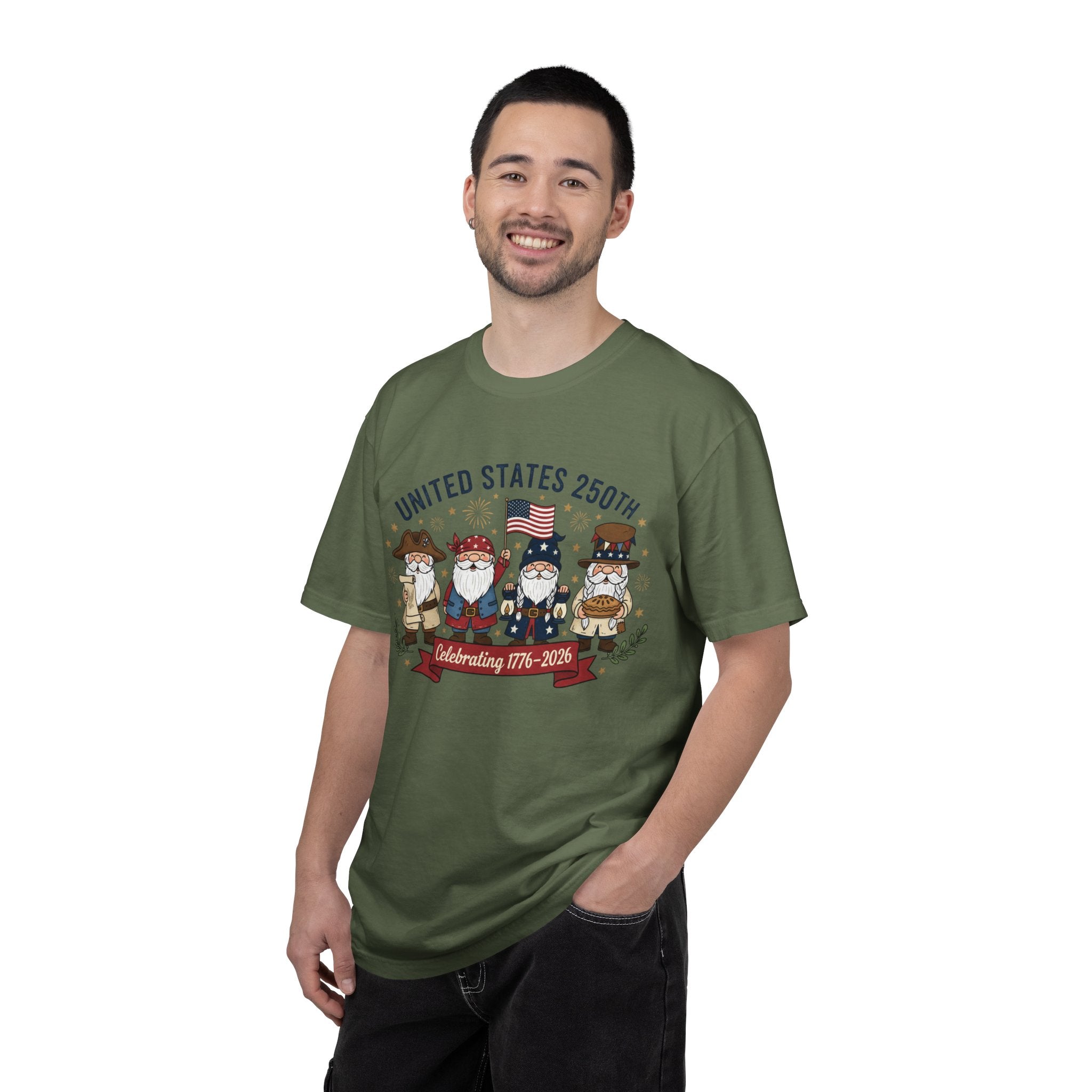 United States 250th Celebration T-shirt | Colonial Characters, 1776–2026