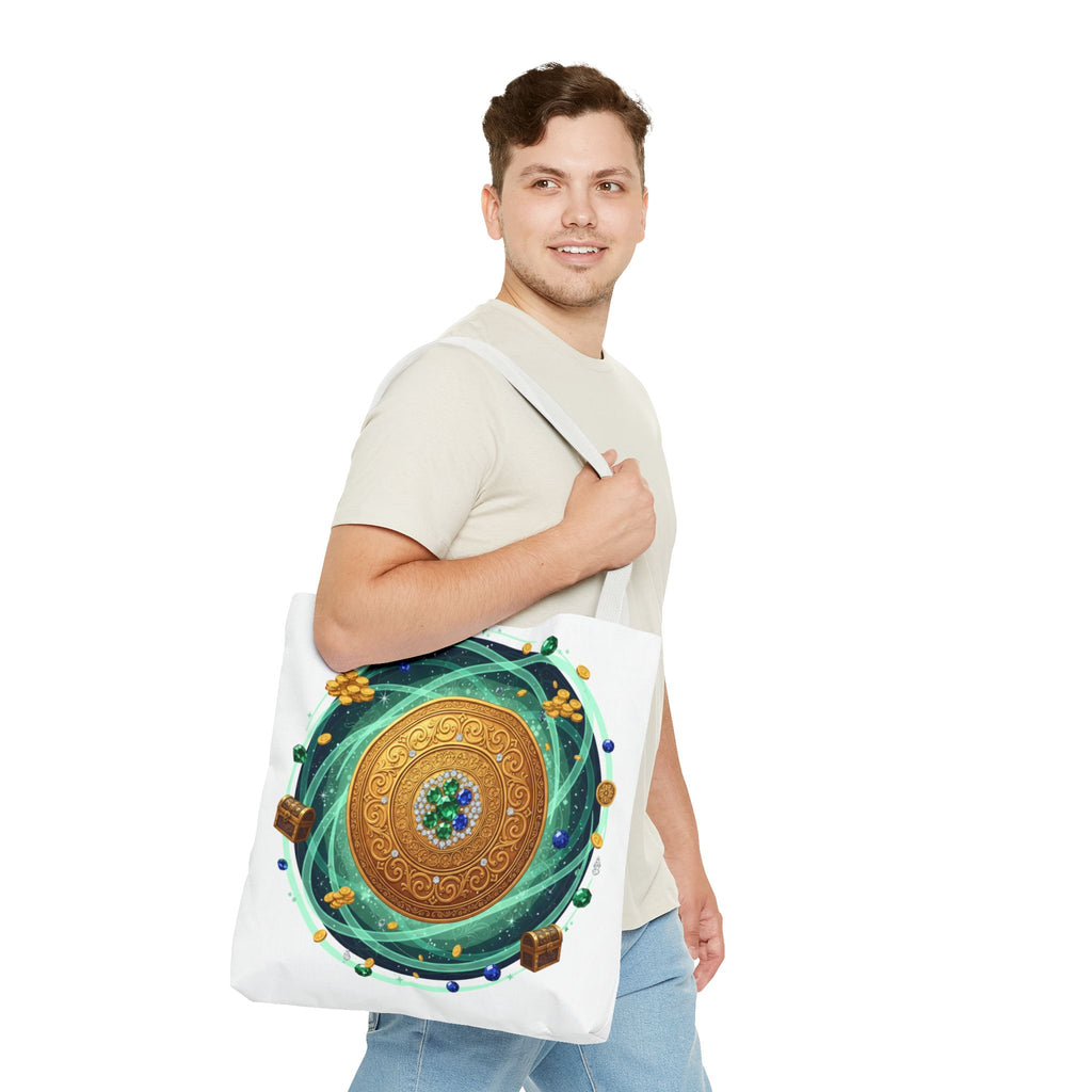 Tote Bag — Celtic Gold Shield Mandala Print Tote