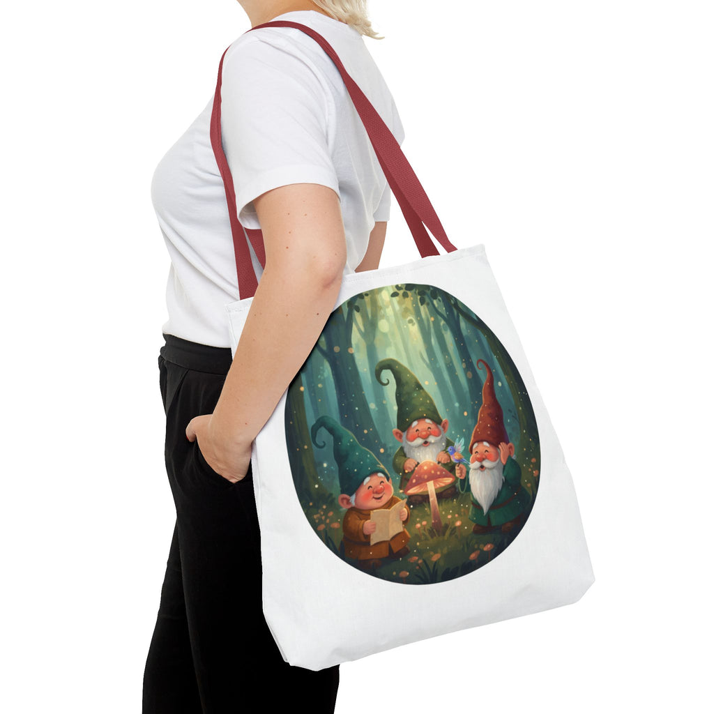 Gnome Forest Tote Bag — Magical Woodland Gnomes All-Over Print