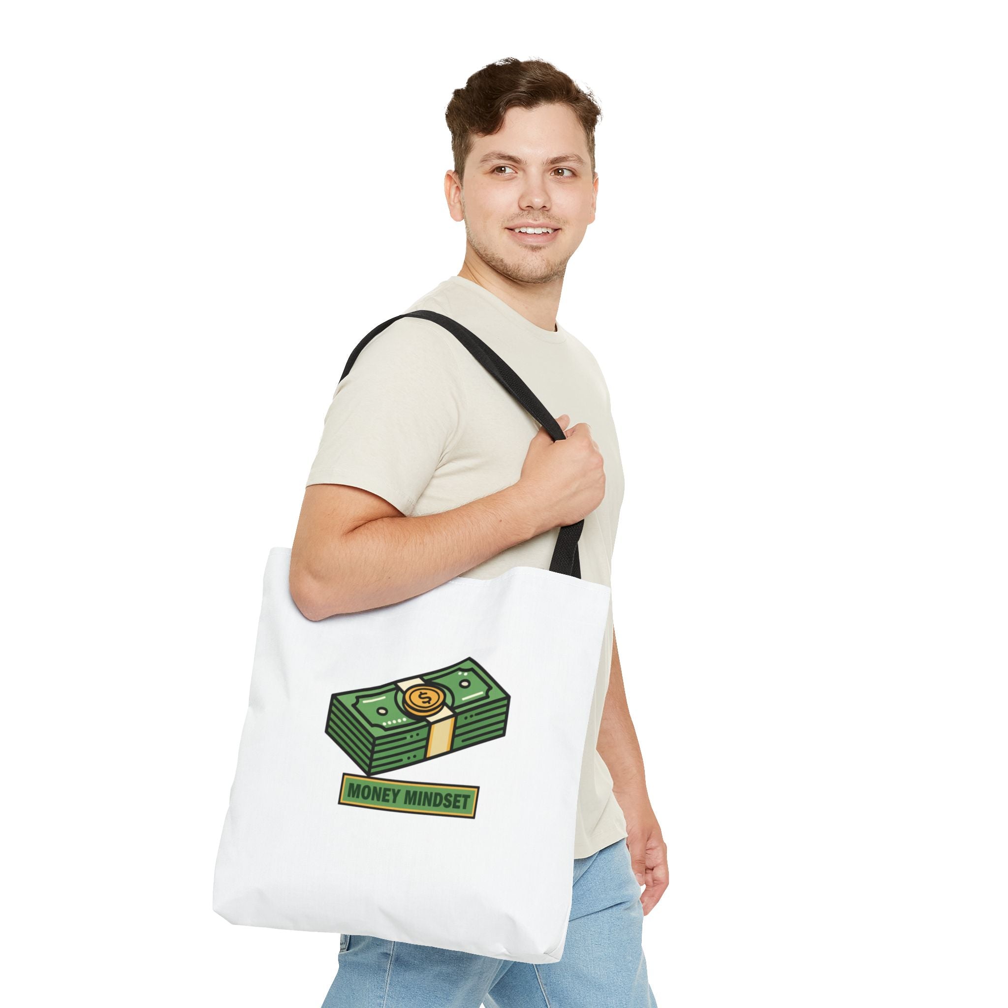 Money Mindset Tote Bag — Cash Stack Graphic Eco Shopper