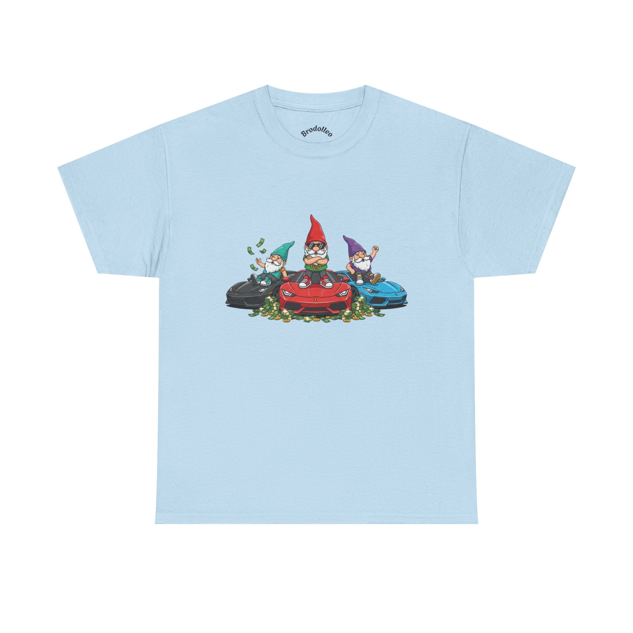 Gnome Race Car Tee — Cute Gnome Driving Cars Graphic T-Shirt