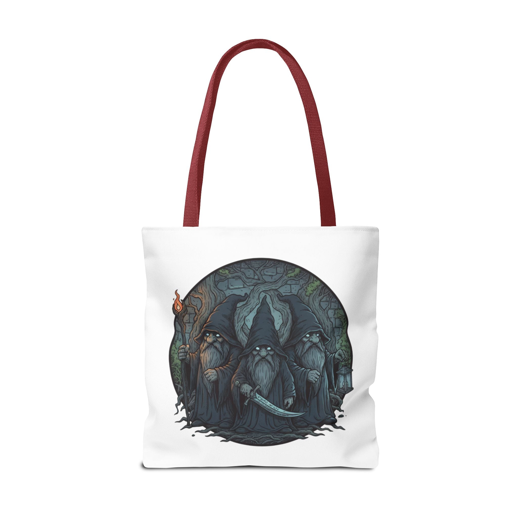 Mystic Grove Wizards Tote Bag — Fantasy Circle Art All-Over Print