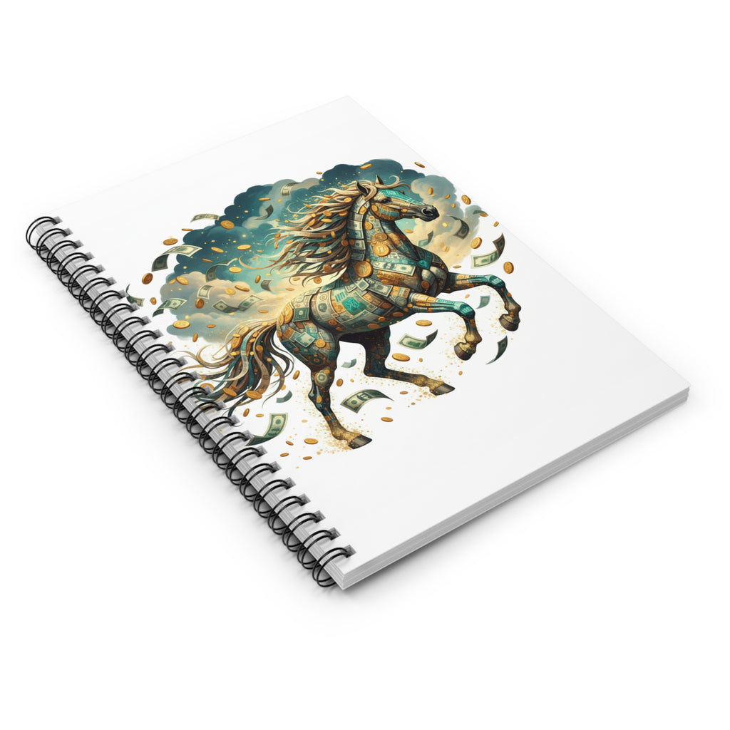 Mystic Money Horse Spiral Notebook — Ruled Journal for Writers & Dreamers