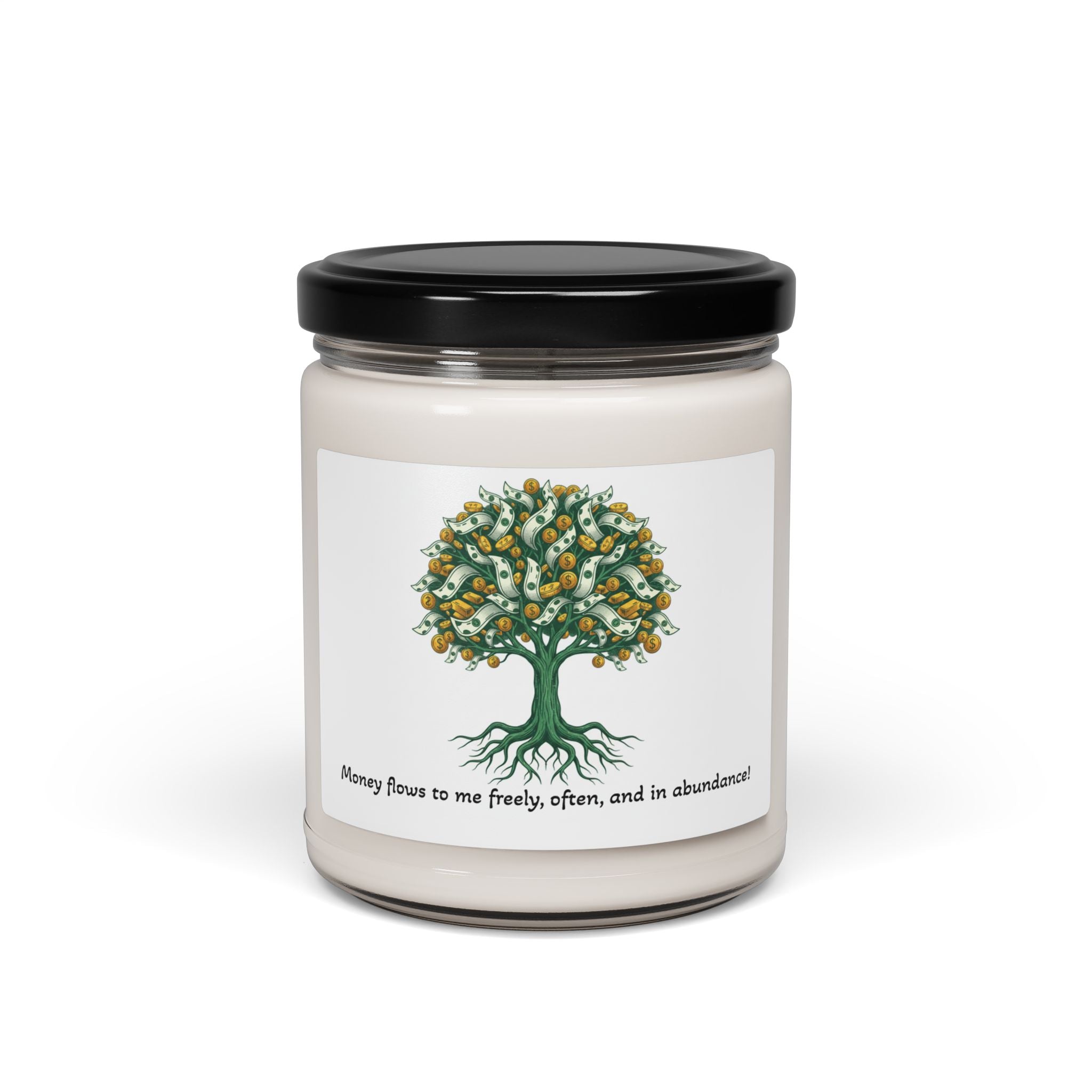 Soy Candle — Money Tree Design Scented Candle (9 oz)