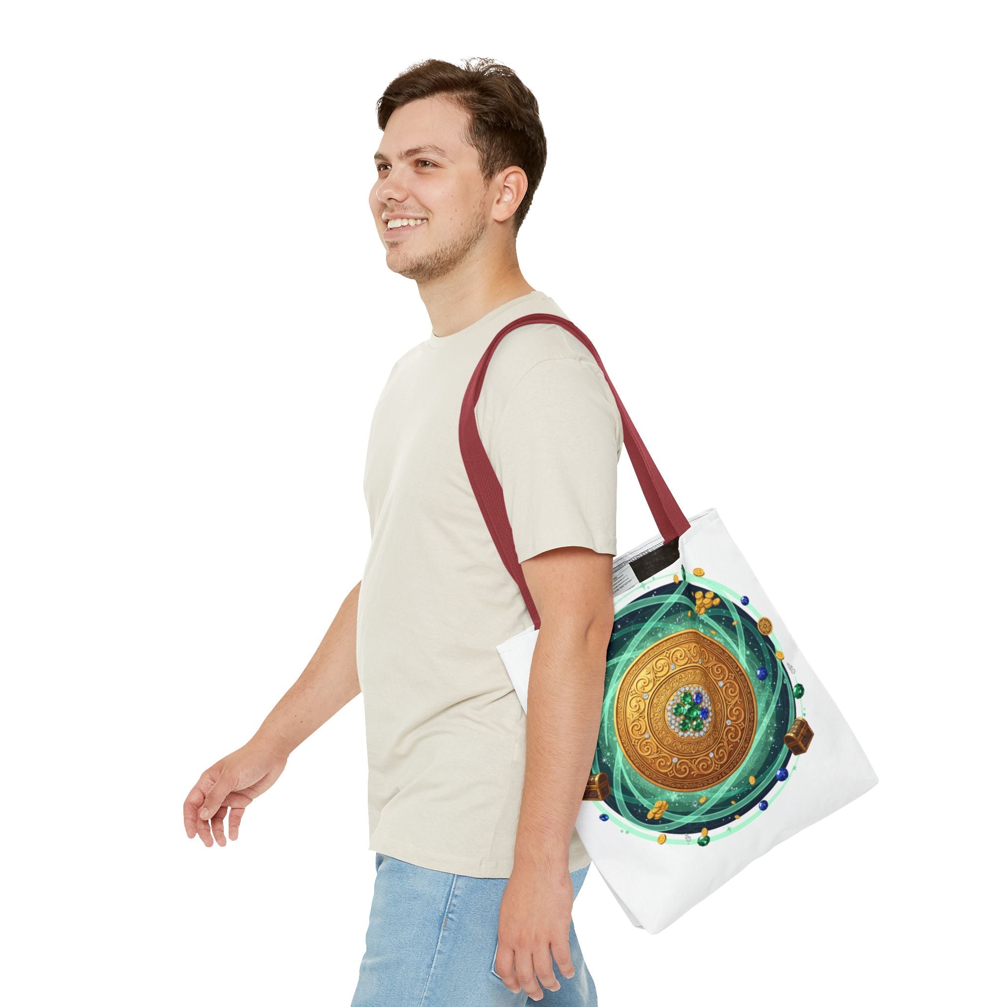 Tote Bag — Celtic Gold Shield Mandala Print Tote