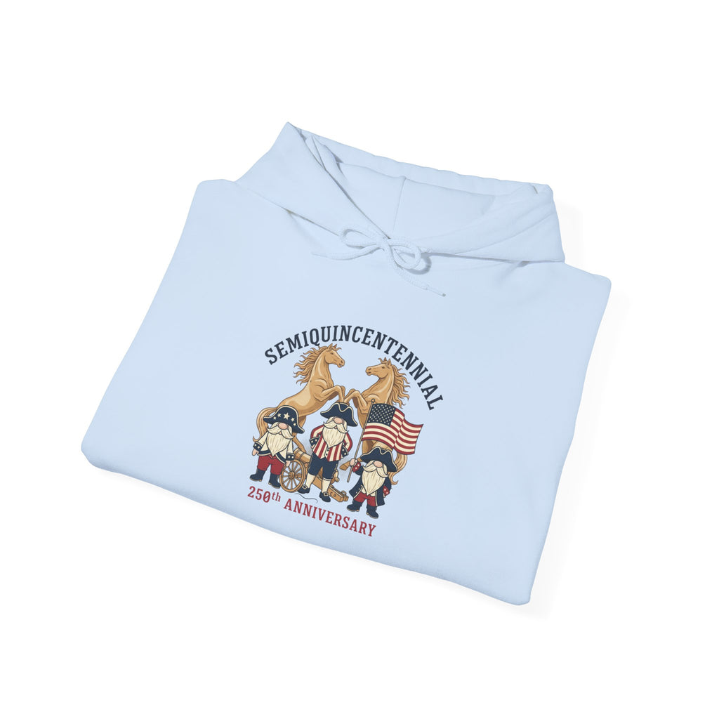 Centennial Gnome Hoodie — 1776 & 2026 Patriotic Anniversary Sweatshirt