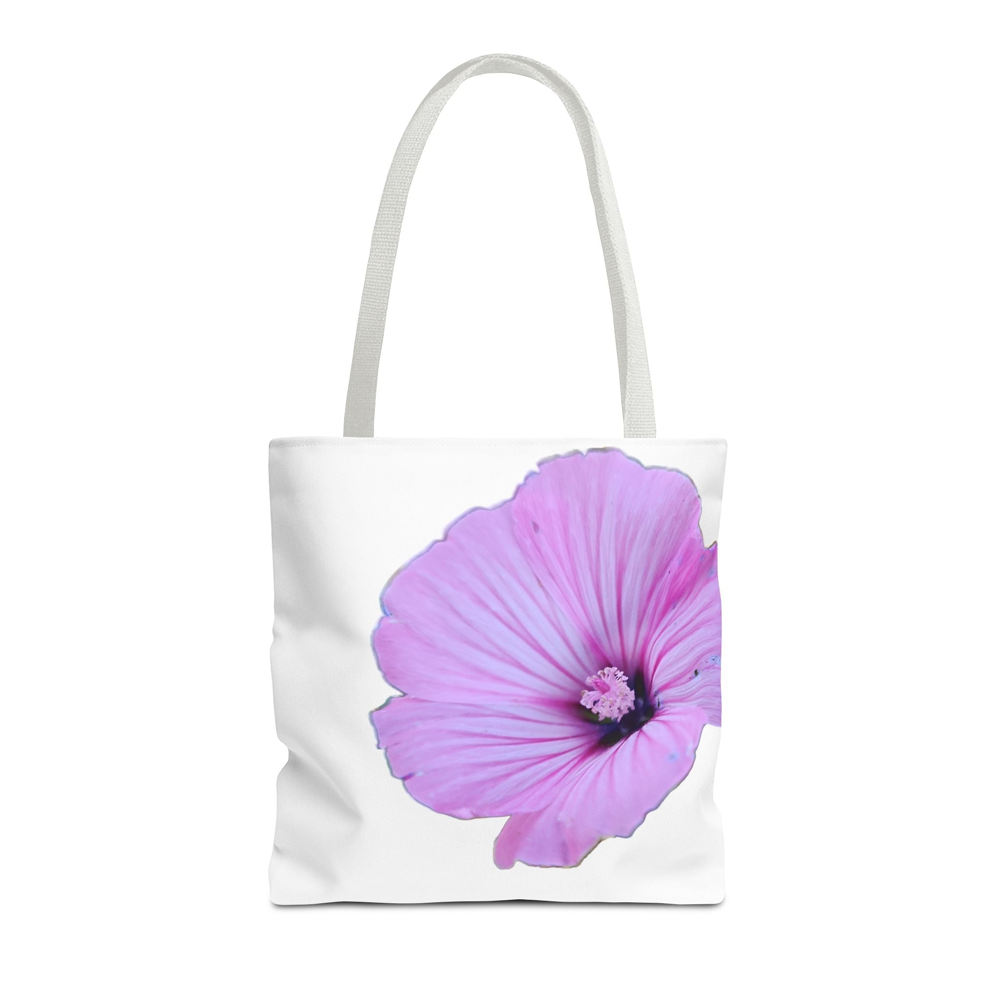 Floral Pink Hibiscus Tote Bag — Large Botanical Beach & Market Tote