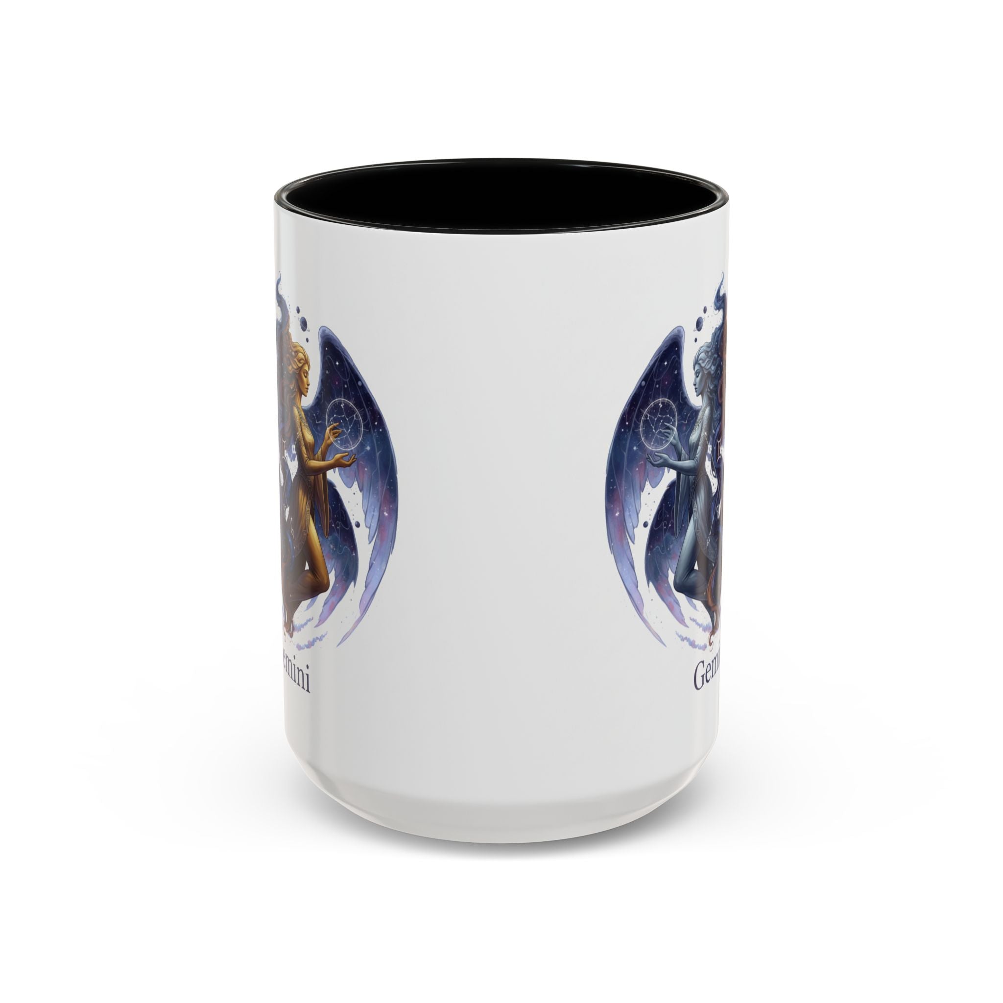 Gemini Zodiac Coffee Mug — Twin Stars Astrology Accent Mug (11/15oz)