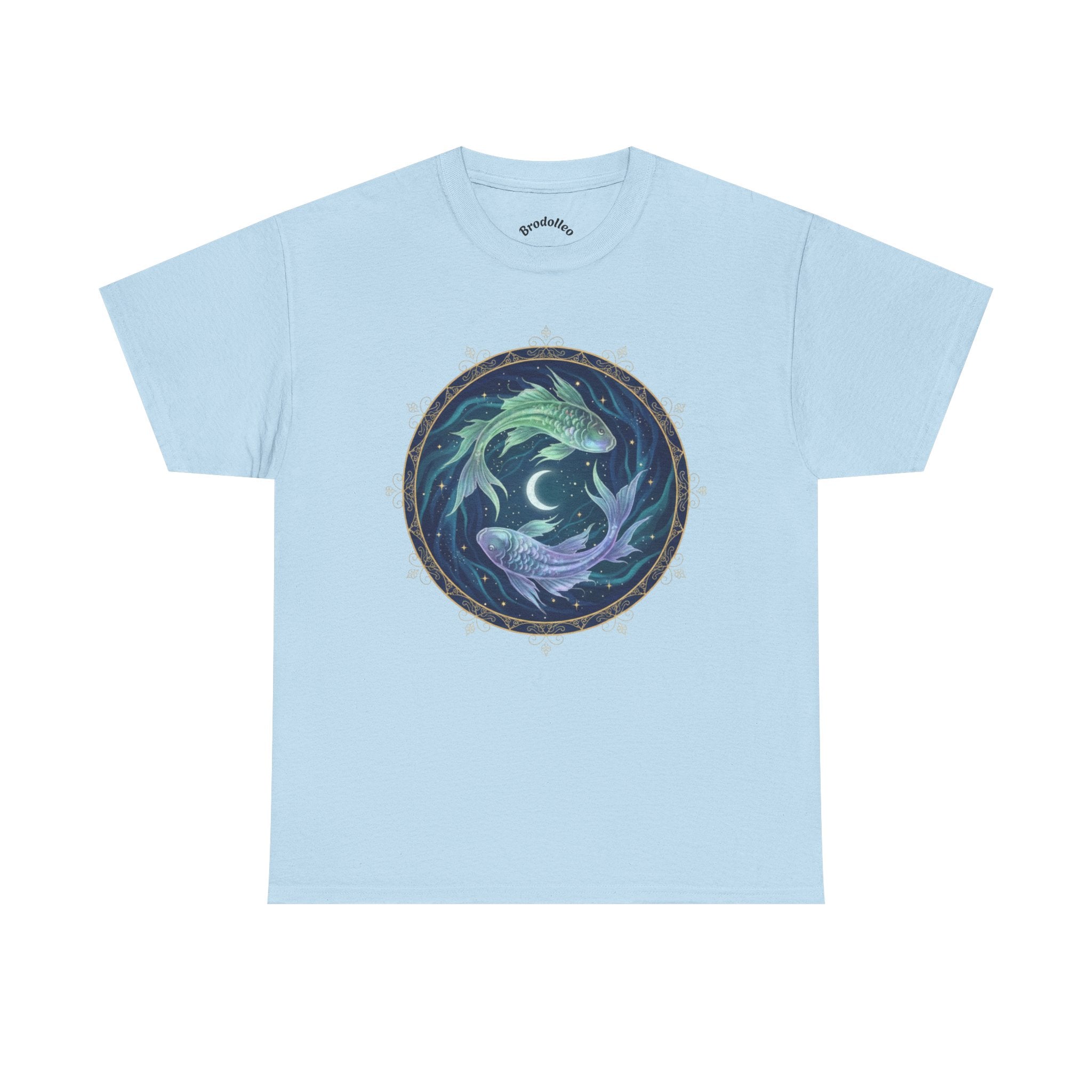 Pisces Fish Tee — Celestial Koi Moon Graphic T-Shirt
