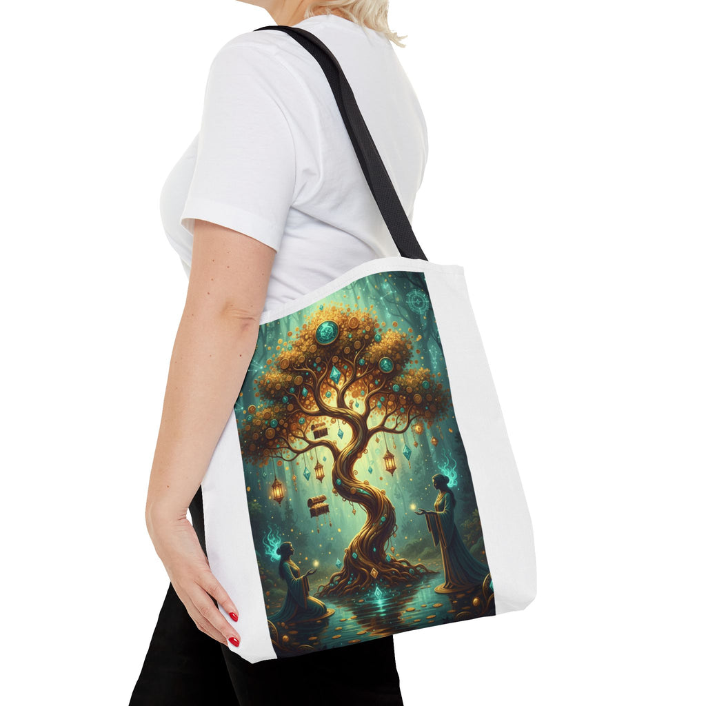 Enchanted Tree Tote Bag — Magical Night Forest Art AOP
