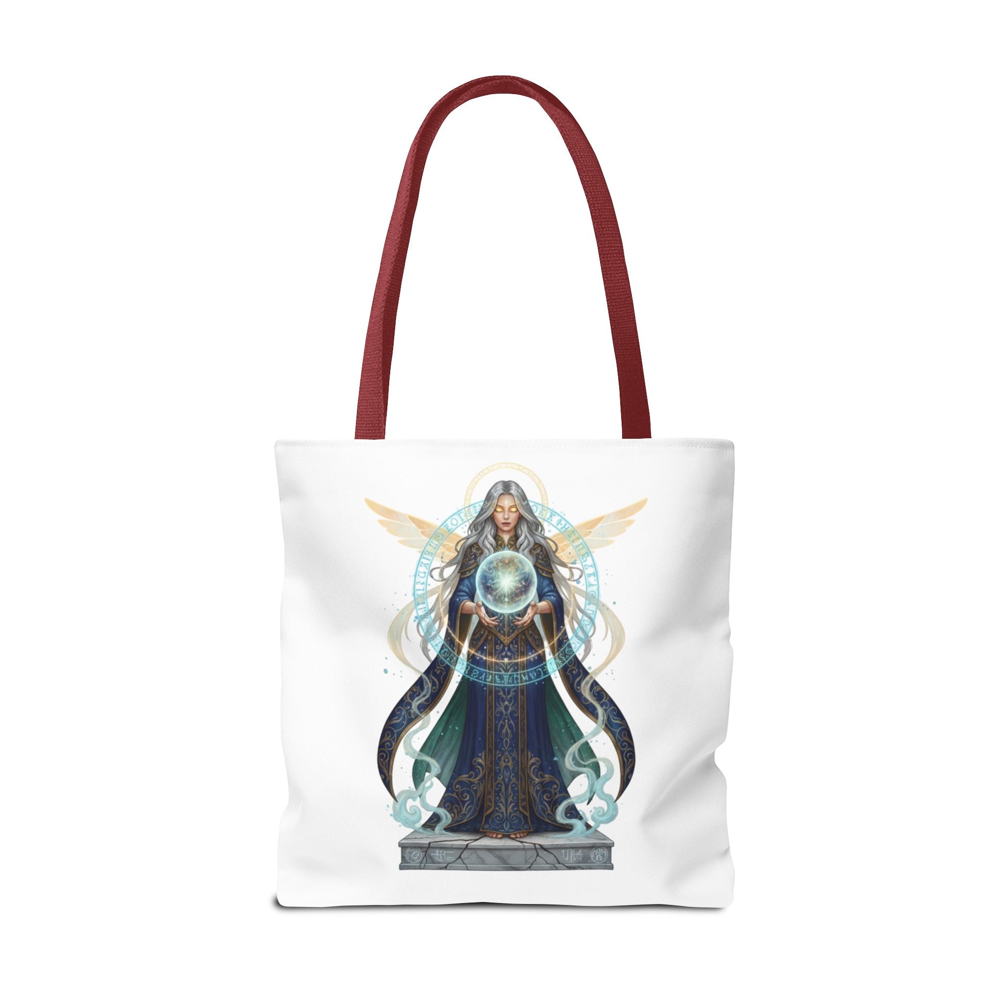 Mystic Oracle Tote Bag — Crystal Ball Seer Illustration