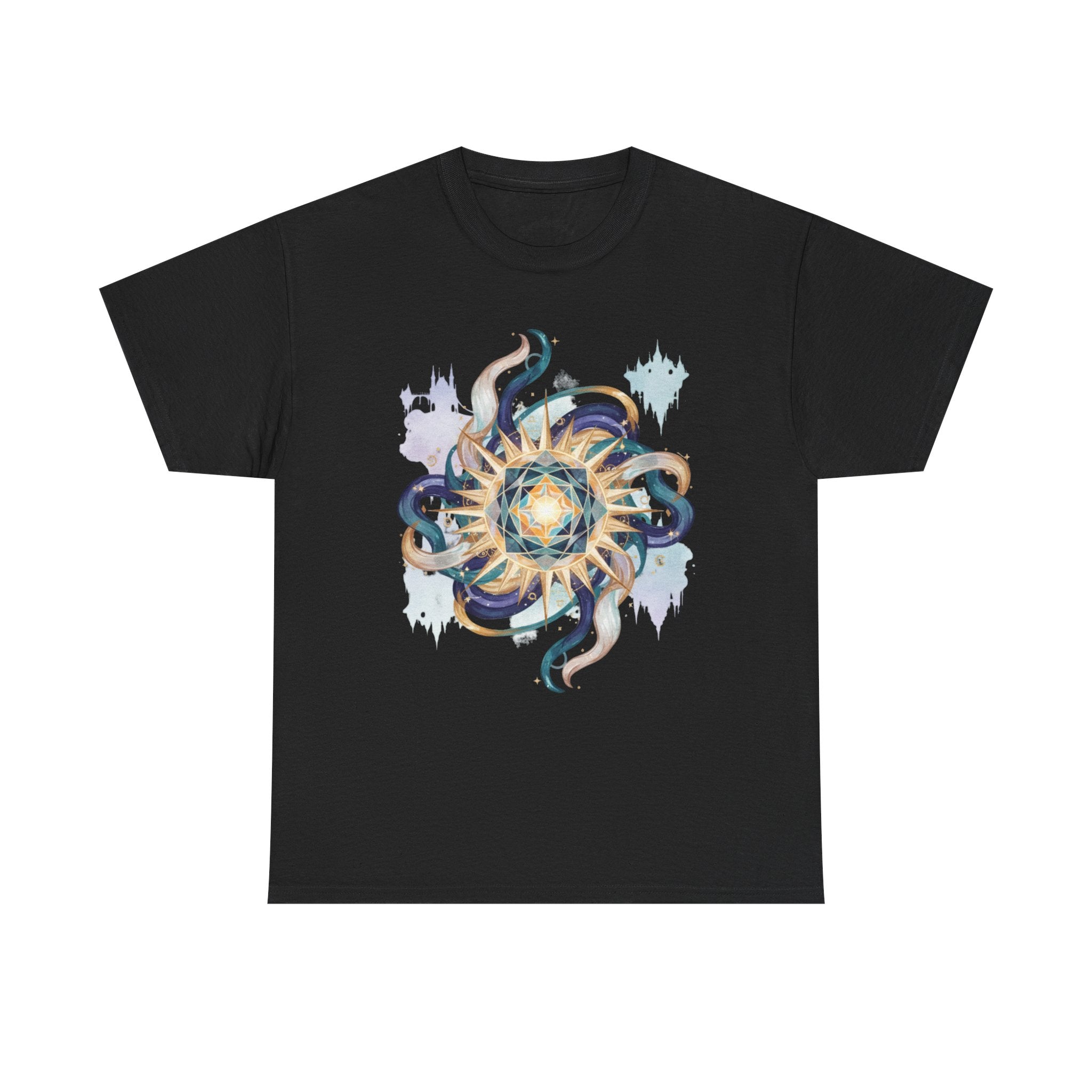 Sunburst Octopus Graphic Tee — Nautical Mystic Sea Creature T-Shirt
