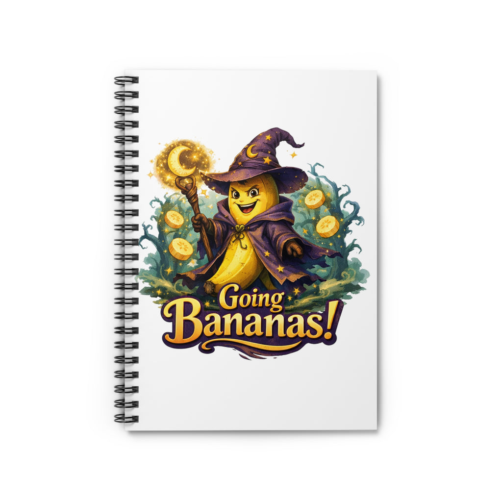 Going Bananas! Wizard Banana Spiral Notebook — Ruled Journal for Kids & Fans