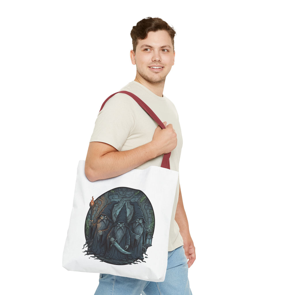 Mystic Grove Wizards Tote Bag — Fantasy Circle Art All-Over Print