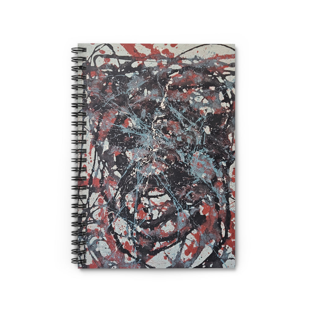 Abstract Splatter Spiral Notebook — Artistic Ruled Journal