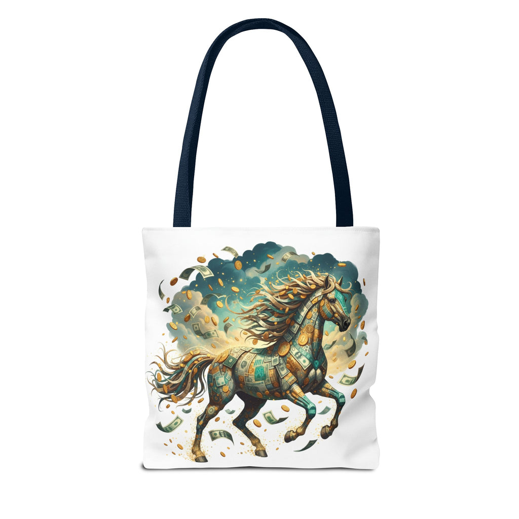 Running Horse Art Tote Bag — Boho Celestial Horse Print