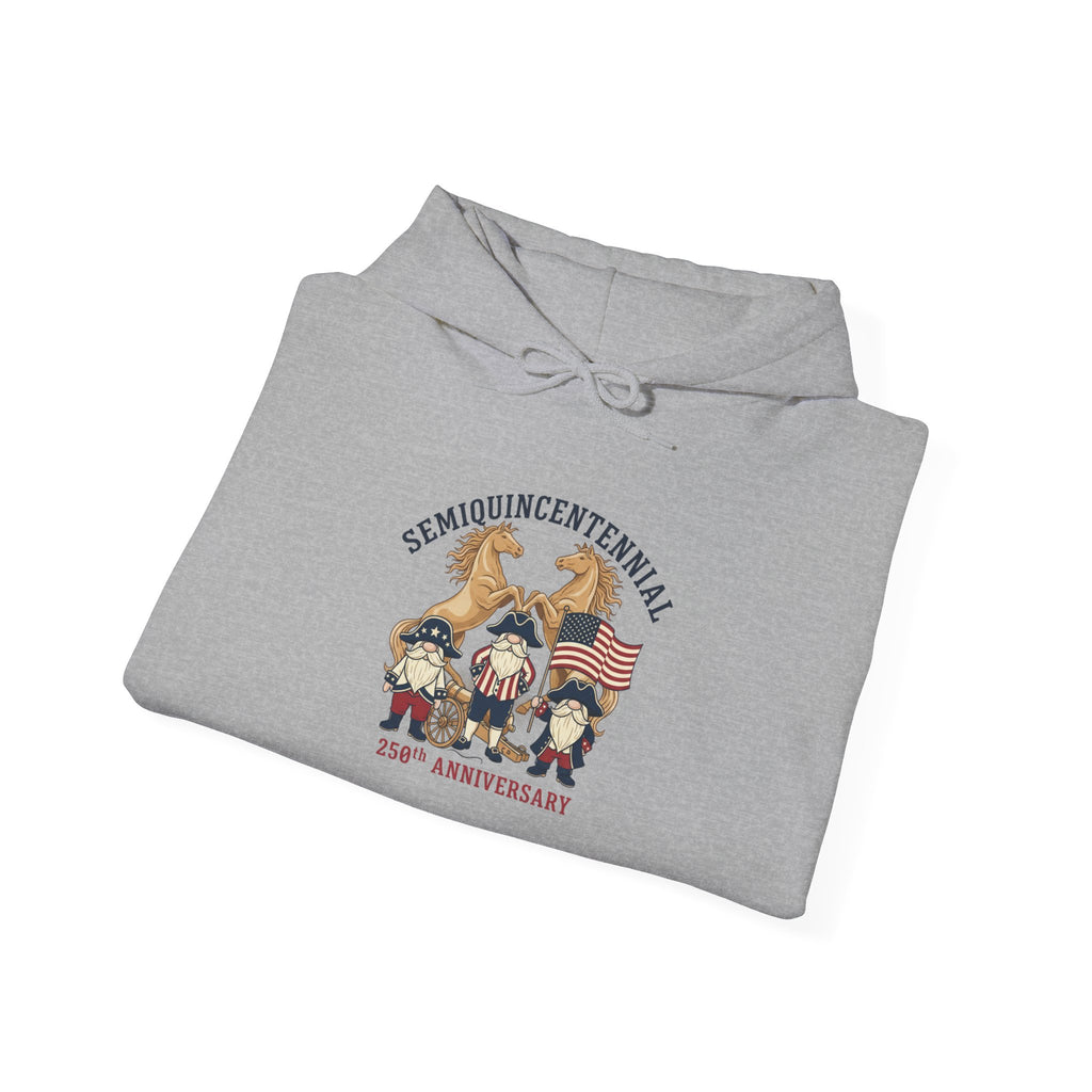 Centennial Gnome Hoodie — 1776 & 2026 Patriotic Anniversary Sweatshirt