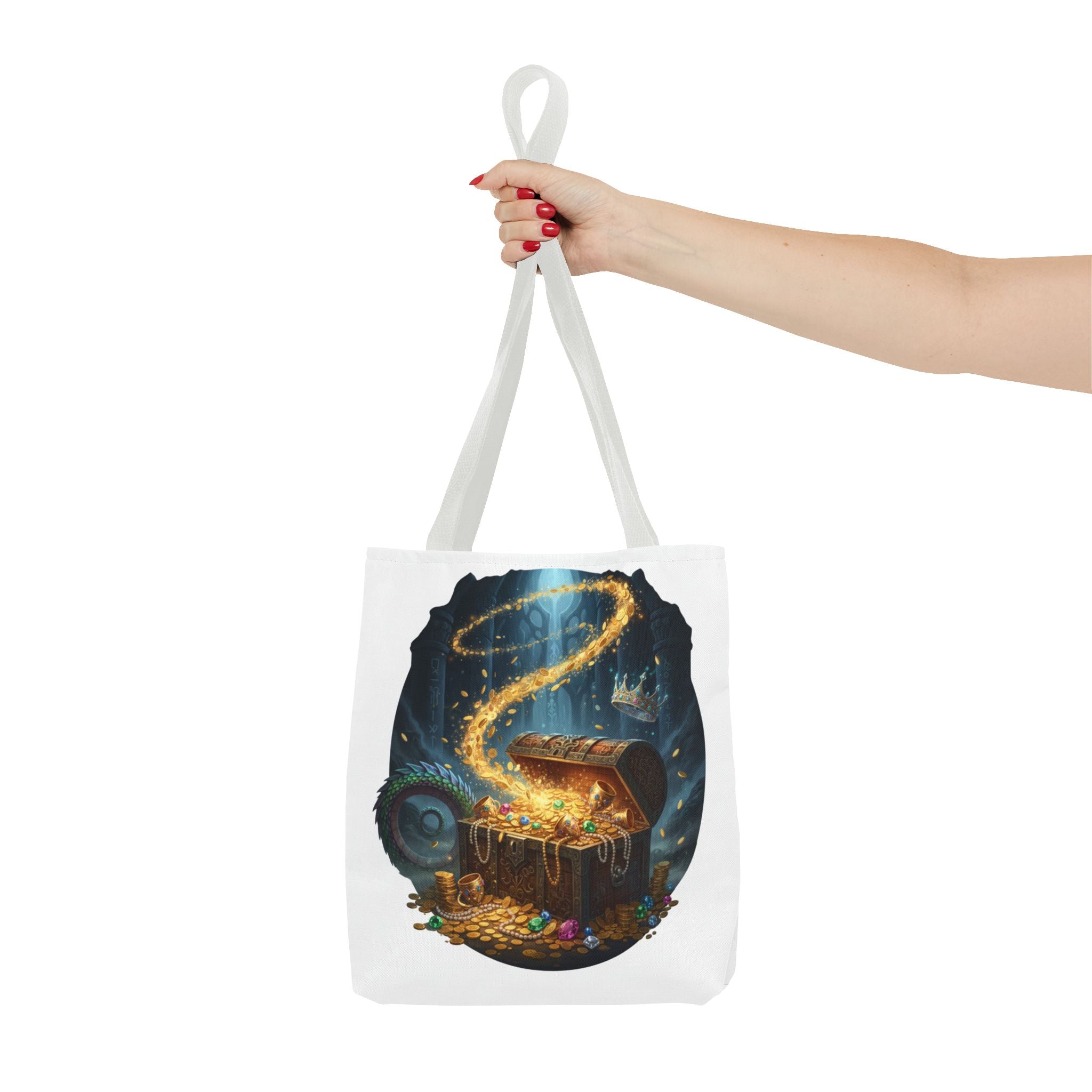 Magic Treasure Chest Tote Bag — Fantasy Pirate Gold Illustration Tote