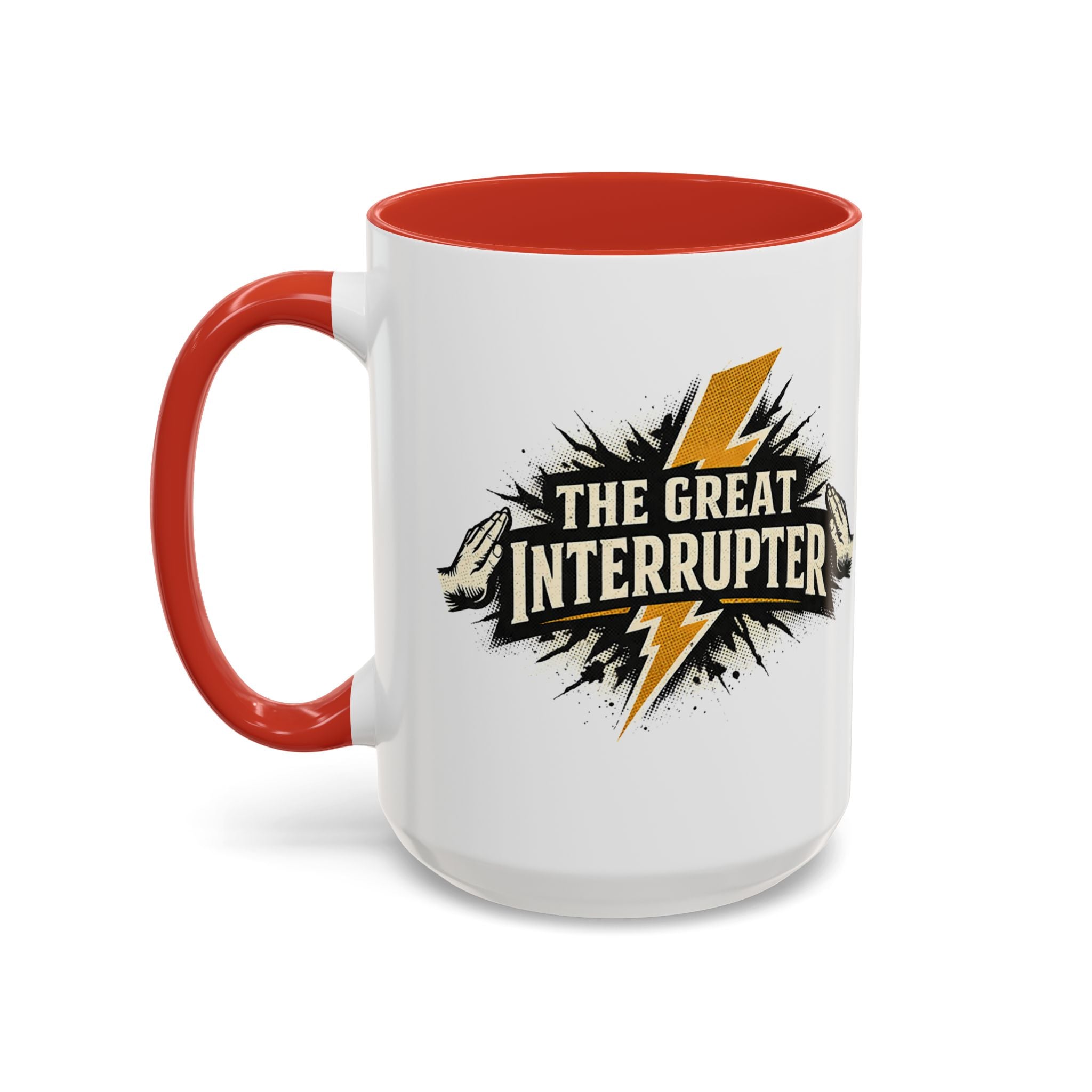 The Great Interrupter Coffee Mug — Funny Lightning Bolt Accent Ceramic Mug