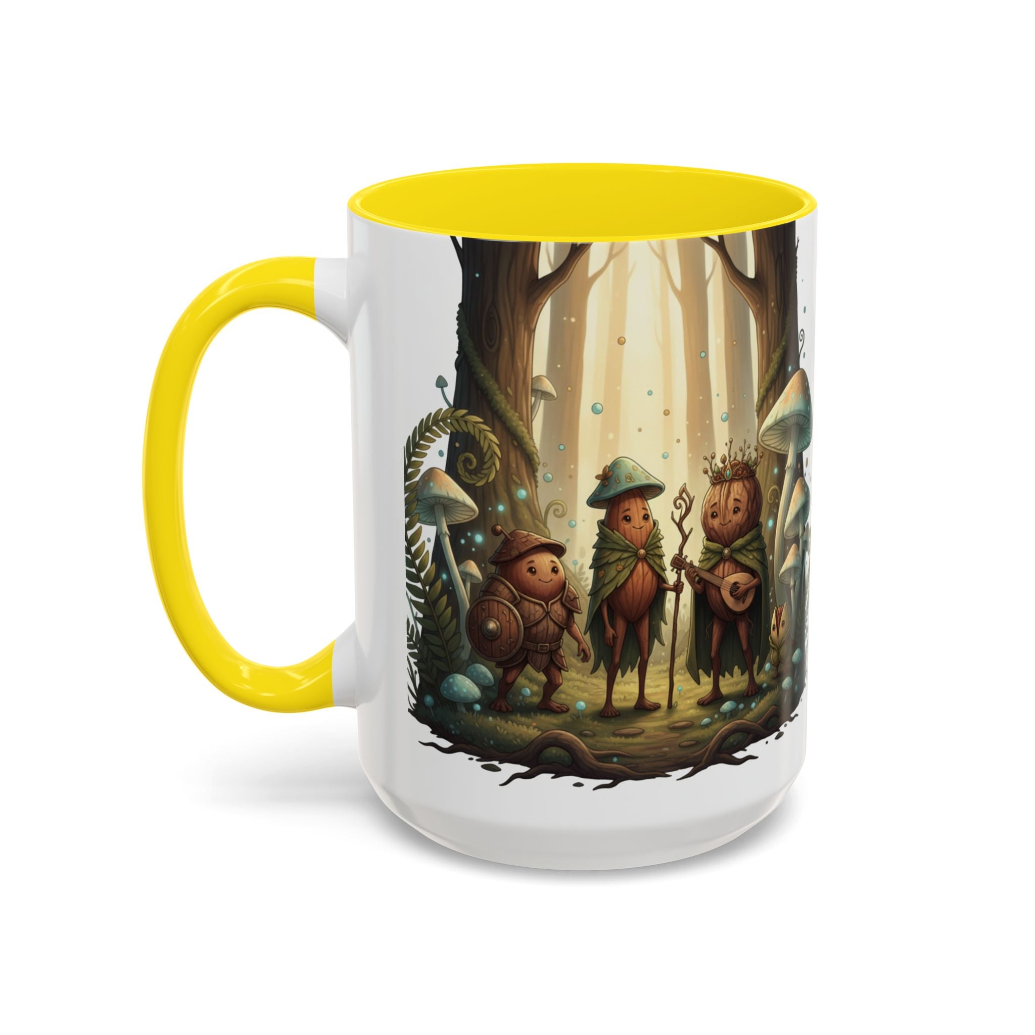 Whimsical Forest Mushroom Mug — Cute Woodland Gnome Coffee Cup