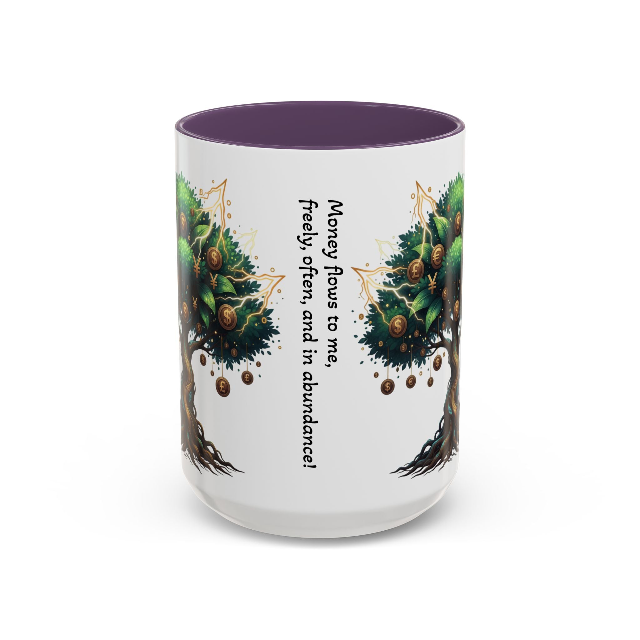 Accent Mug — Money Flows to Me Tree of Abundance Coffee Cup (11/15oz)