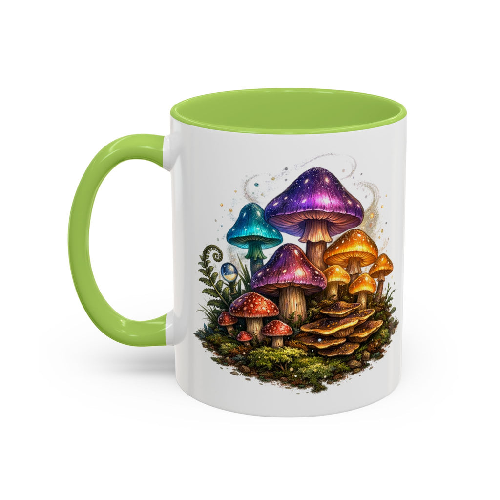 Colorful Fantasy Mushroom Coffee Mug — Accent Ceramic 11/15oz