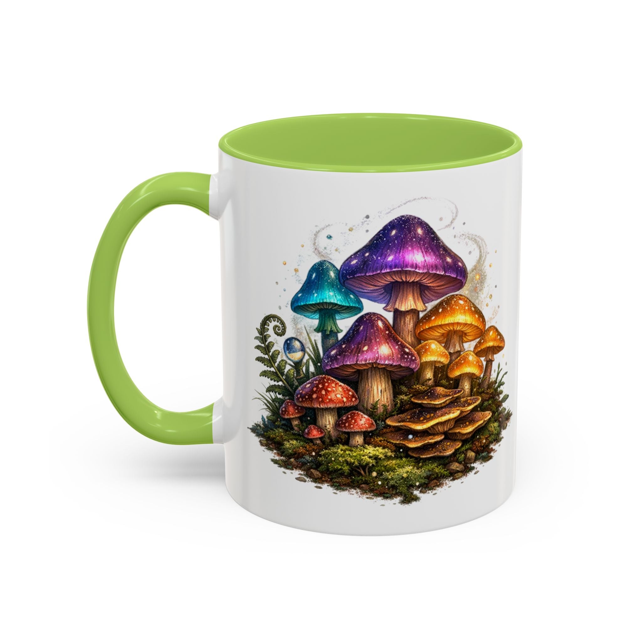 Colorful Fantasy Mushroom Coffee Mug — Accent Ceramic 11/15oz