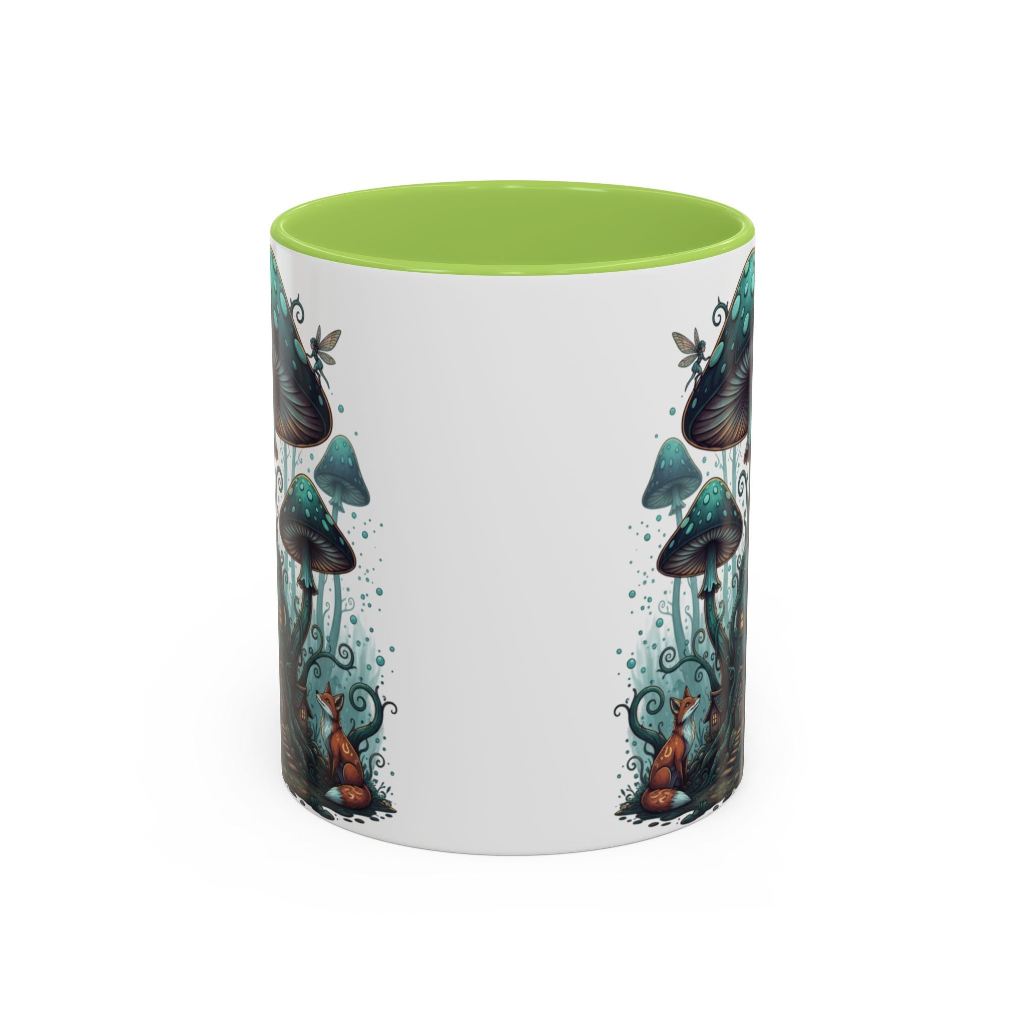Enchanted Mushroom Cottage Coffee Mug — Fantasy Forest Accent Mug