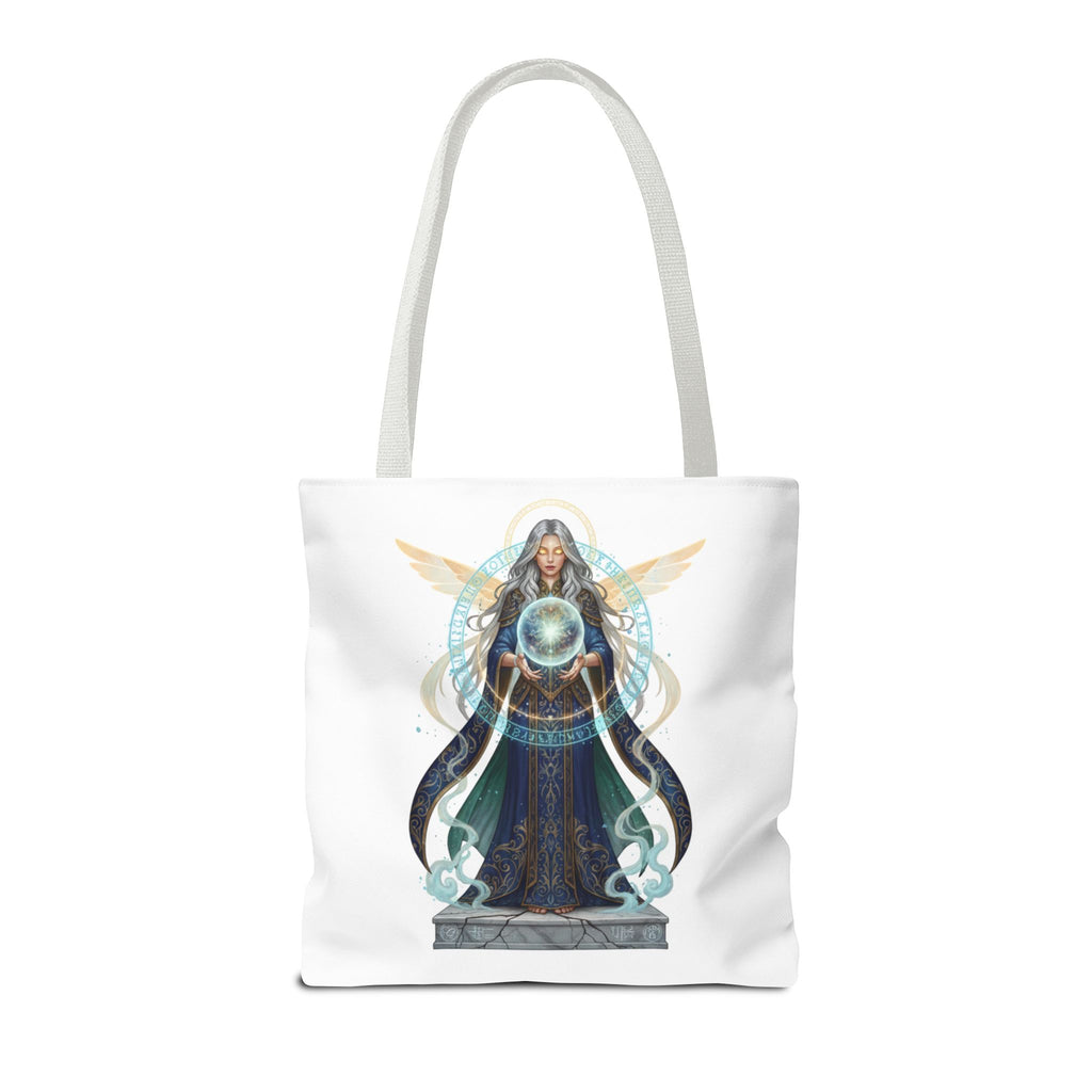 Mystic Oracle Tote Bag — Crystal Ball Seer Illustration