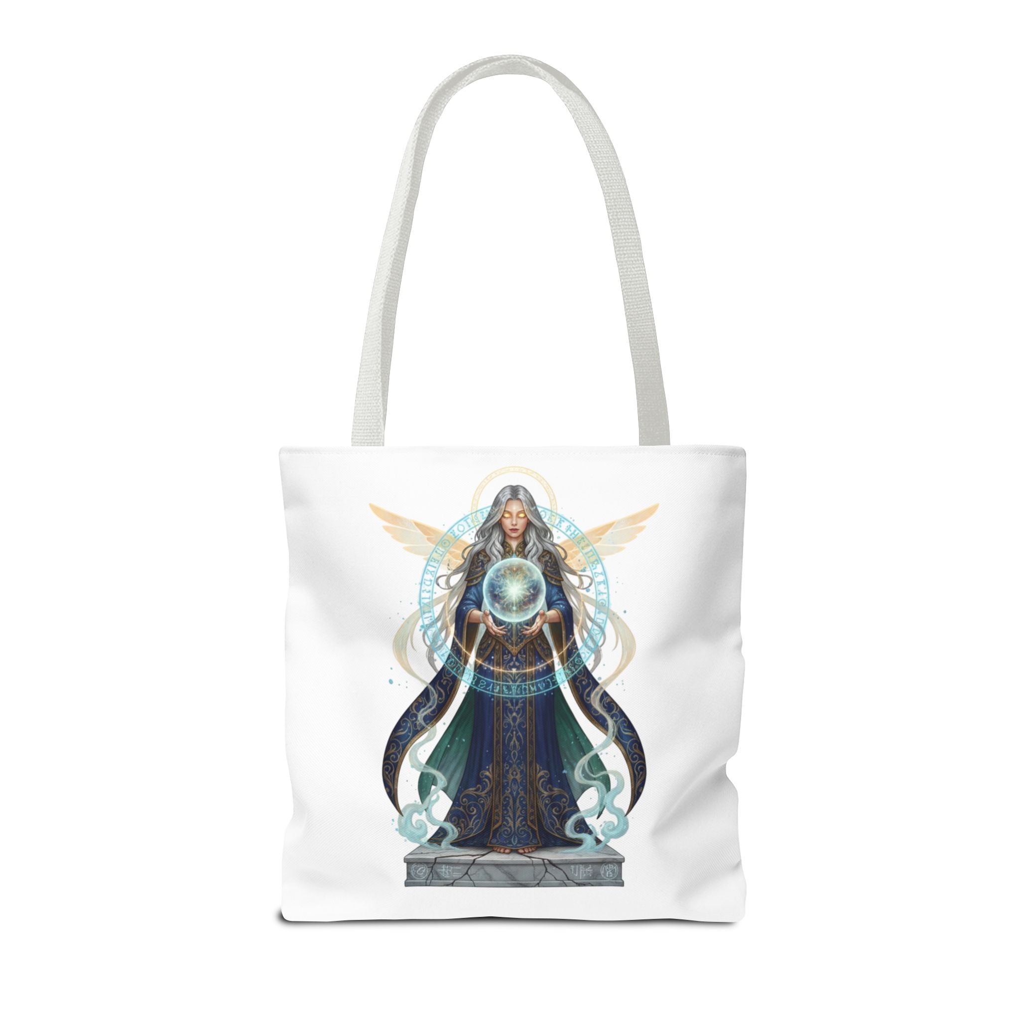 Mystic Oracle Tote Bag — Crystal Ball Seer Illustration
