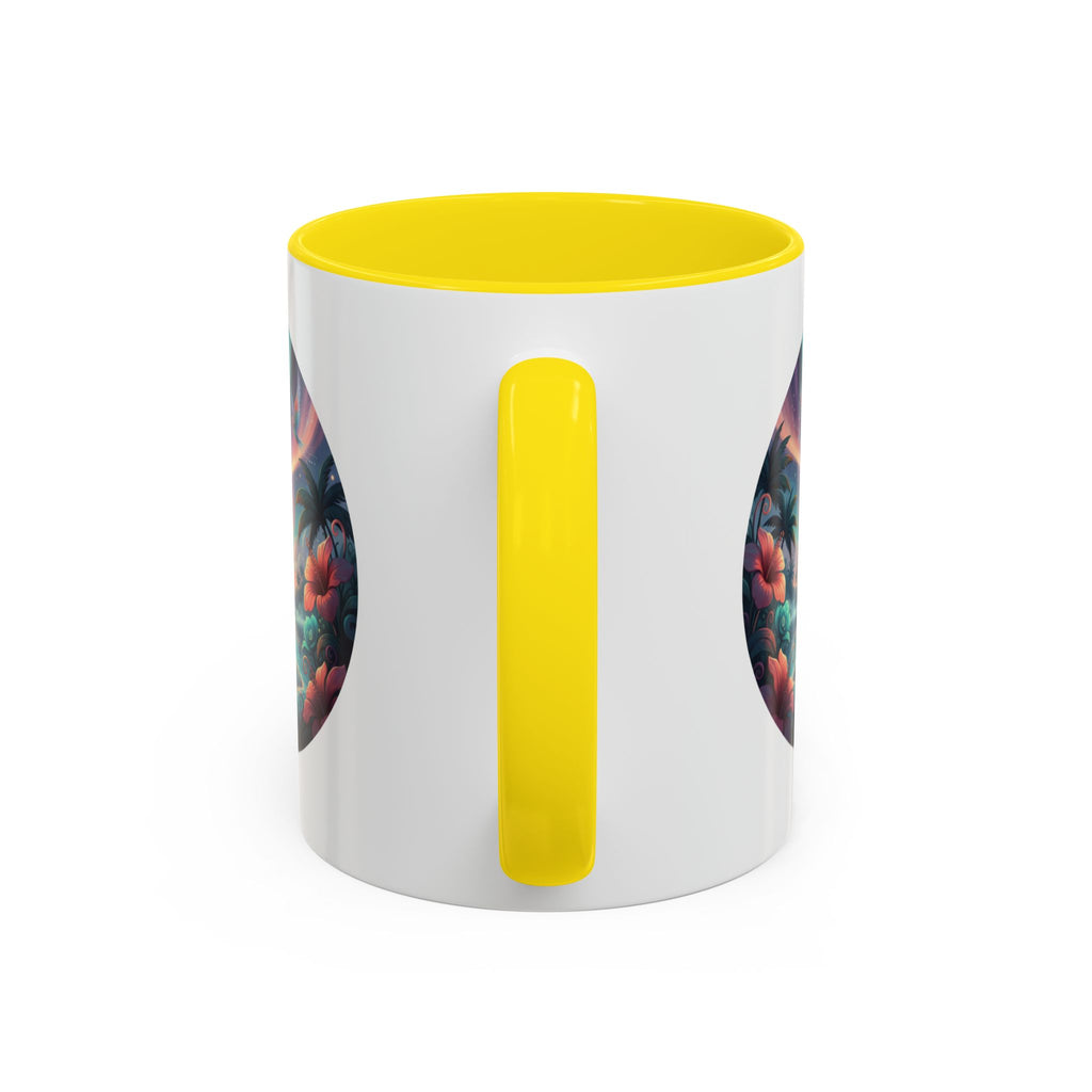 Tropical Sunset Coffee Mug — Romantic Beach Couple Accent Mug (11/15 oz)