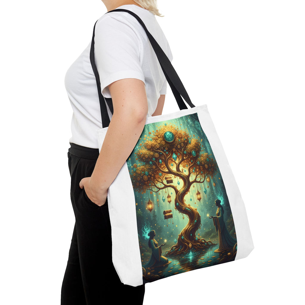 Enchanted Tree Tote Bag — Magical Night Forest Art AOP