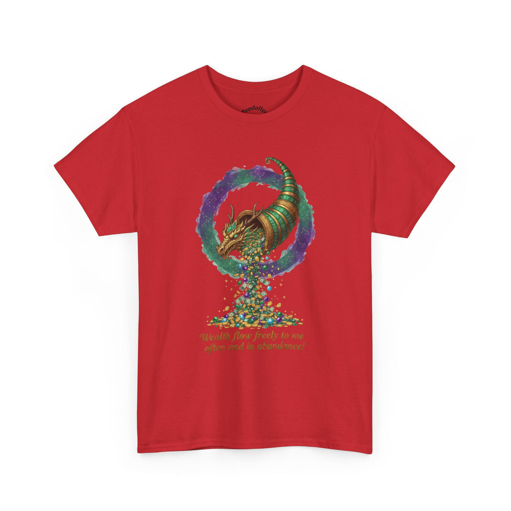 T-Shirt — Cornucopia Wealth Design: "Wealth Flows Freely to Me" Affirmation Tee