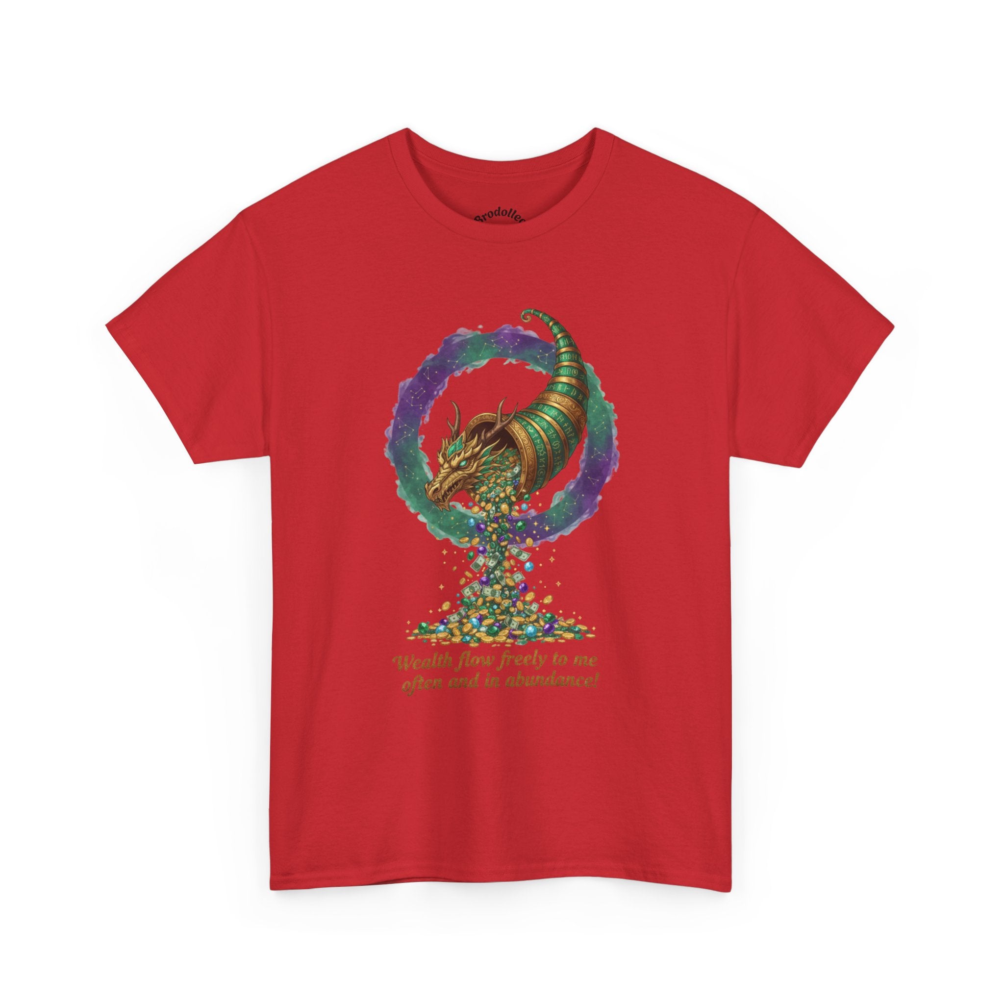T-Shirt — Cornucopia Wealth Design: "Wealth Flows Freely to Me" Affirmation Tee