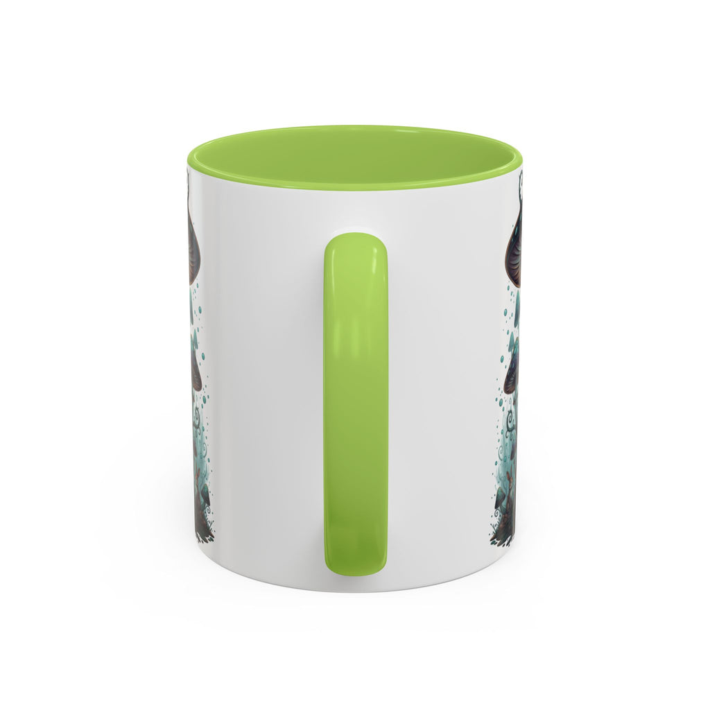 Enchanted Mushroom Cottage Coffee Mug — Fantasy Forest Accent Mug