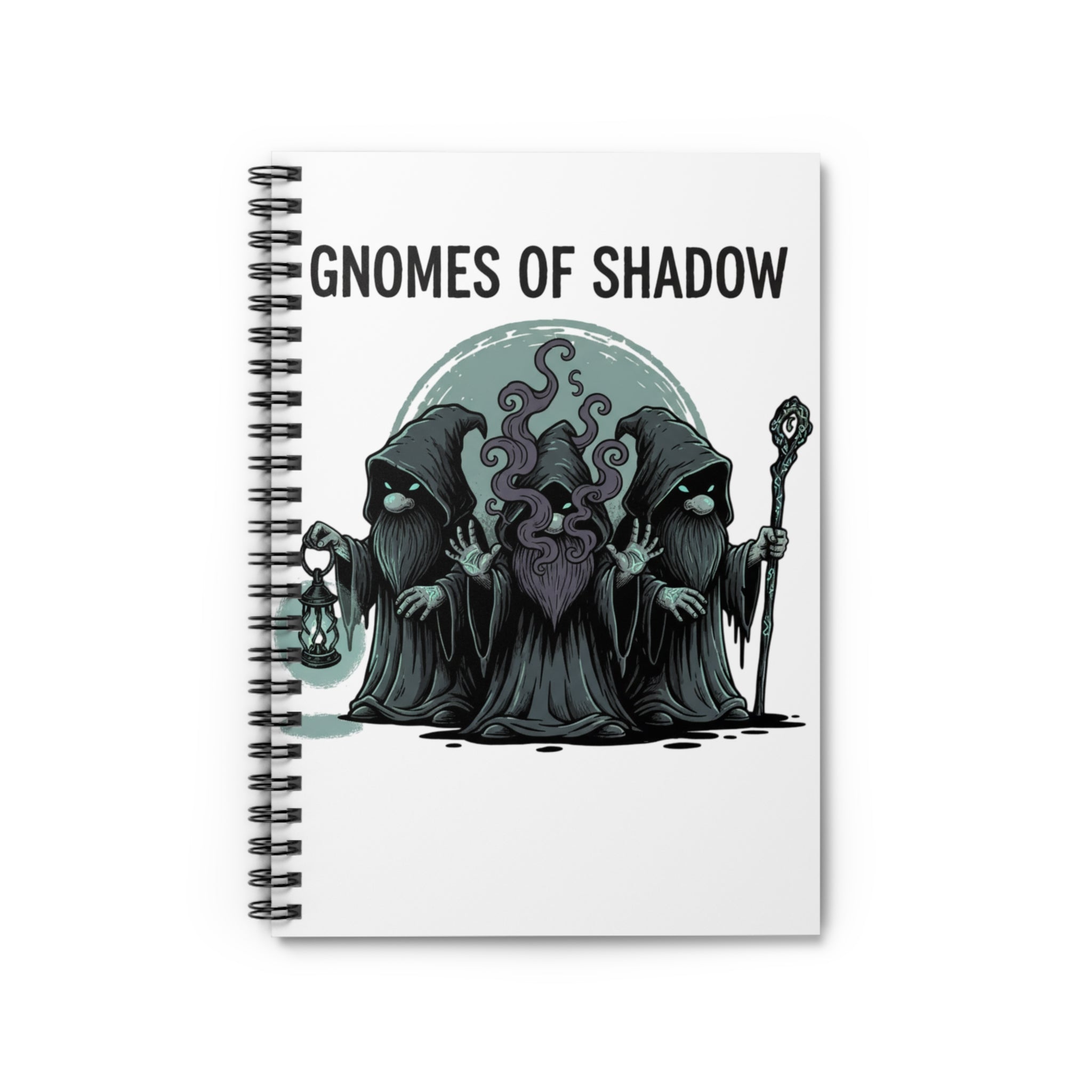 Gnomes of Shadow Spiral Notebook — Gothic Fantasy Ruled Journal for Writers & RPG Players