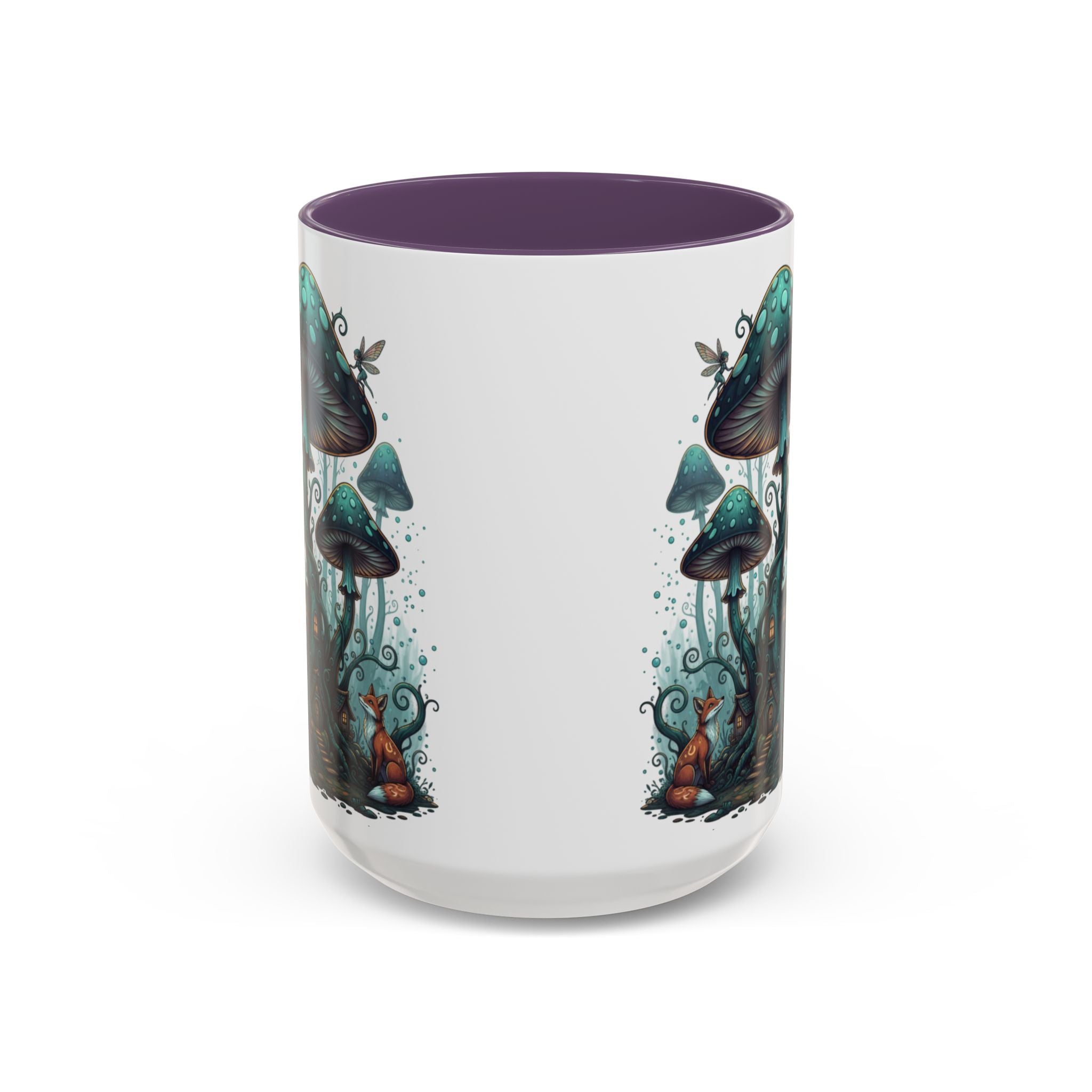 Enchanted Mushroom Cottage Coffee Mug — Fantasy Forest Accent Mug