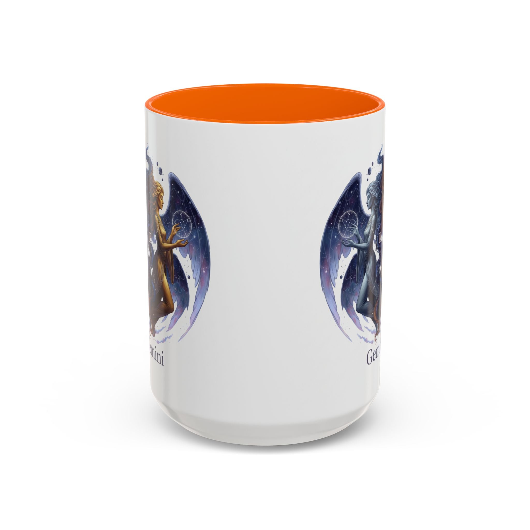 Gemini Zodiac Coffee Mug — Twin Stars Astrology Accent Mug (11/15oz)