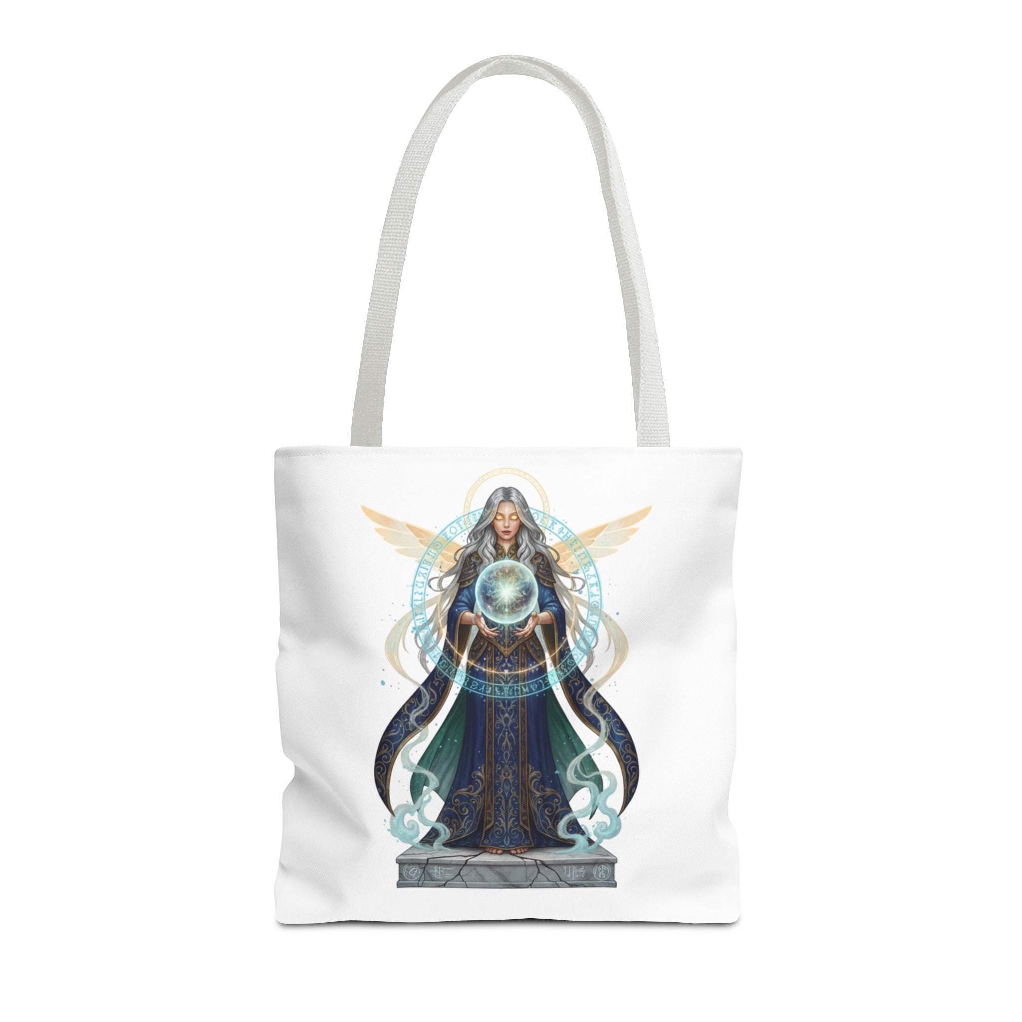 Mystic Oracle Tote Bag — Crystal Ball Seer Illustration